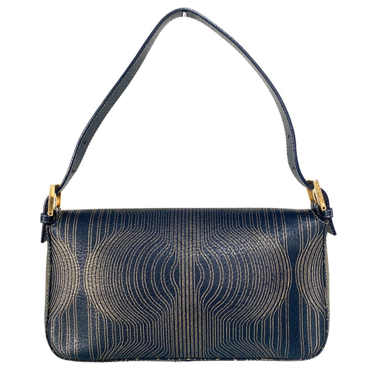 FENDI Baguette Blue / Gold Leather Gold Hardware Shoulder Bag, in , Sold by HIVE PRELOVED - Shoulder Bags, ,