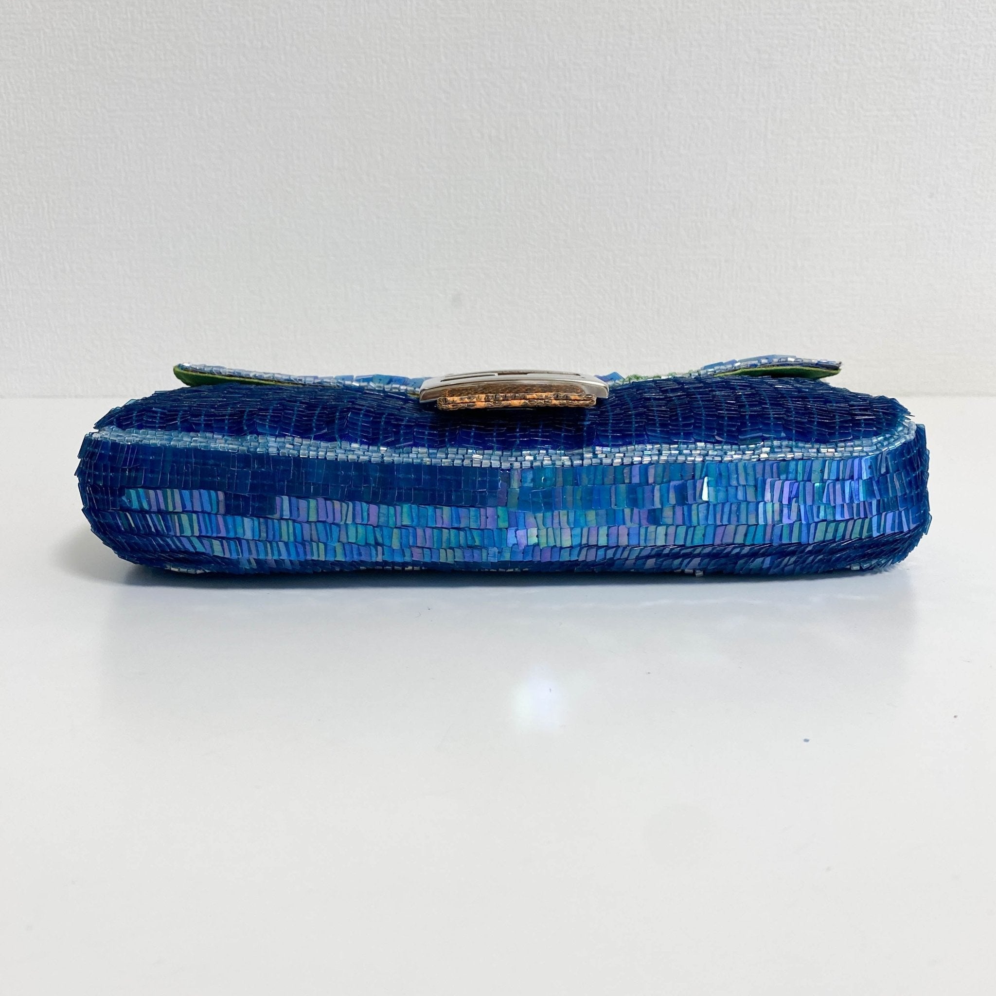 FENDI Baguette Blue Sequin Green Beads Shoulder Bag, in , Sold by HIVE PRELOVED - Shoulder Bags, ,