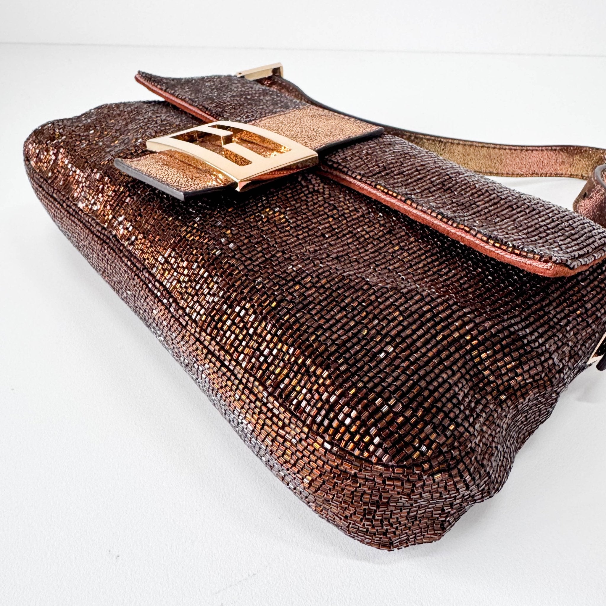 FENDI Baguette Brown Beaded Shoulder Bag, in , Sold by HIVE PRELOVED - Shoulder Bags, ,
