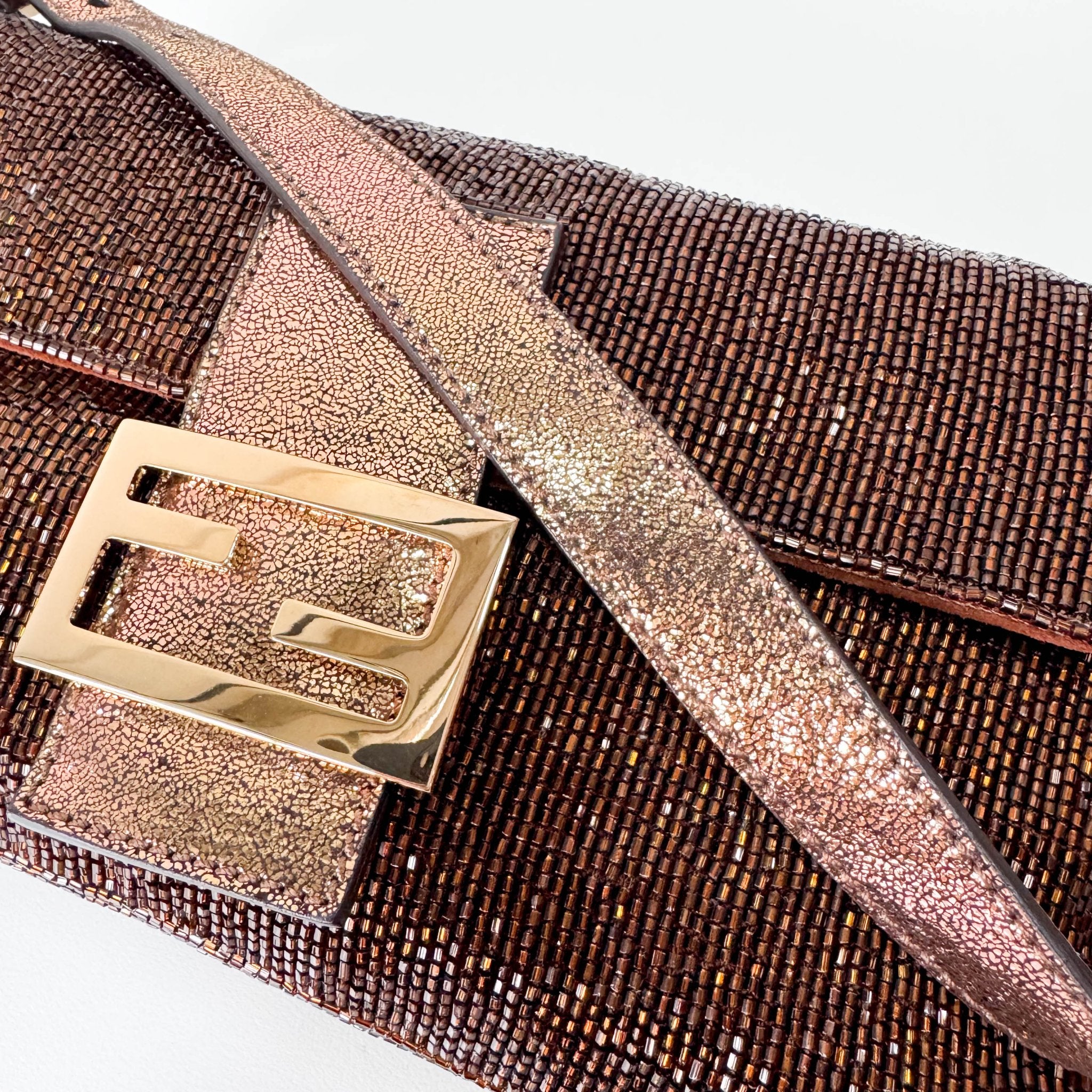 FENDI Baguette Brown Beaded Shoulder Bag, in , Sold by HIVE PRELOVED - Shoulder Bags, ,