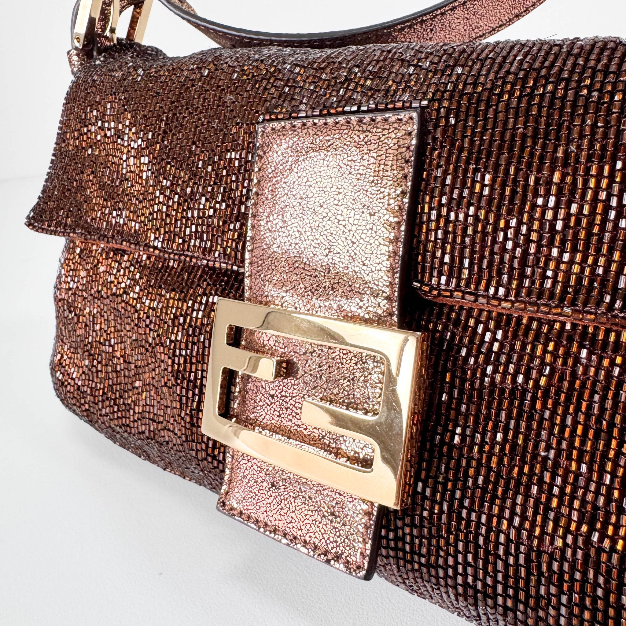 FENDI Baguette Brown Beaded Shoulder Bag, in , Sold by HIVE PRELOVED - Shoulder Bags, ,