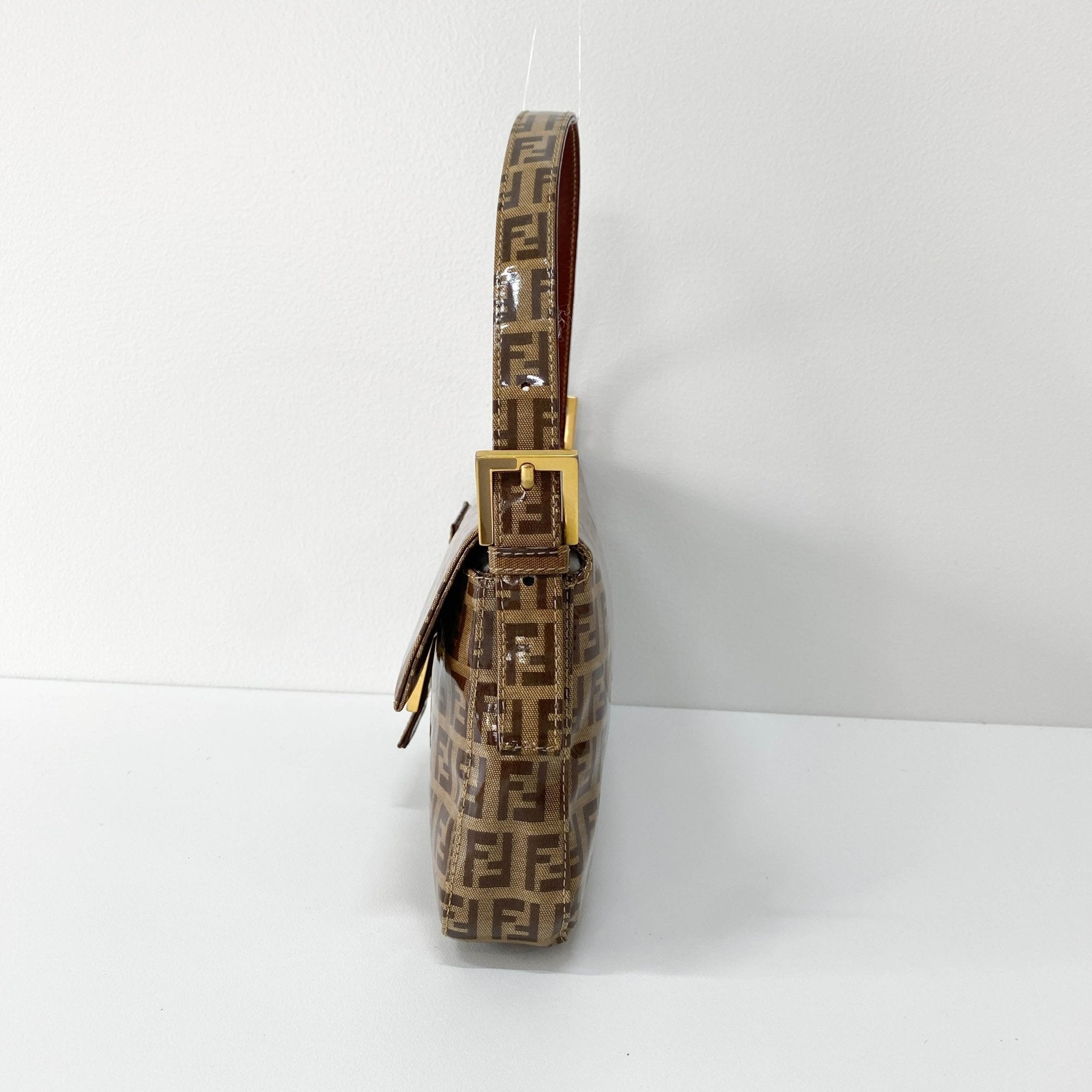 FENDI Baguette Brown Coated Canvas Shoulder Bag, in , Sold by HIVE PRELOVED - Shoulder Bags, ,