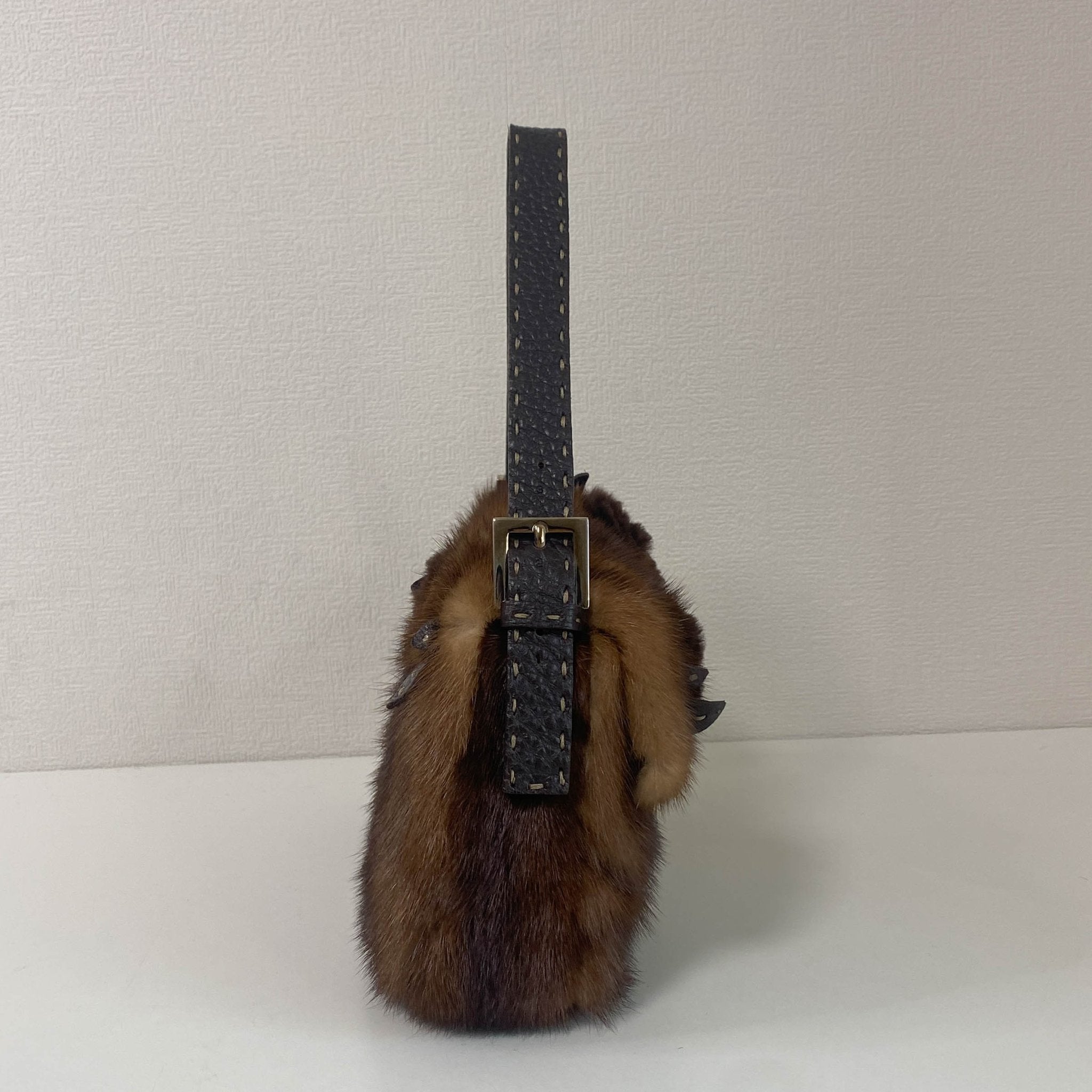 FENDI Baguette Brown Fur with Flower Selleria Shoulder Bag, in , Sold by HIVE PRELOVED - Shoulder Bags, ,