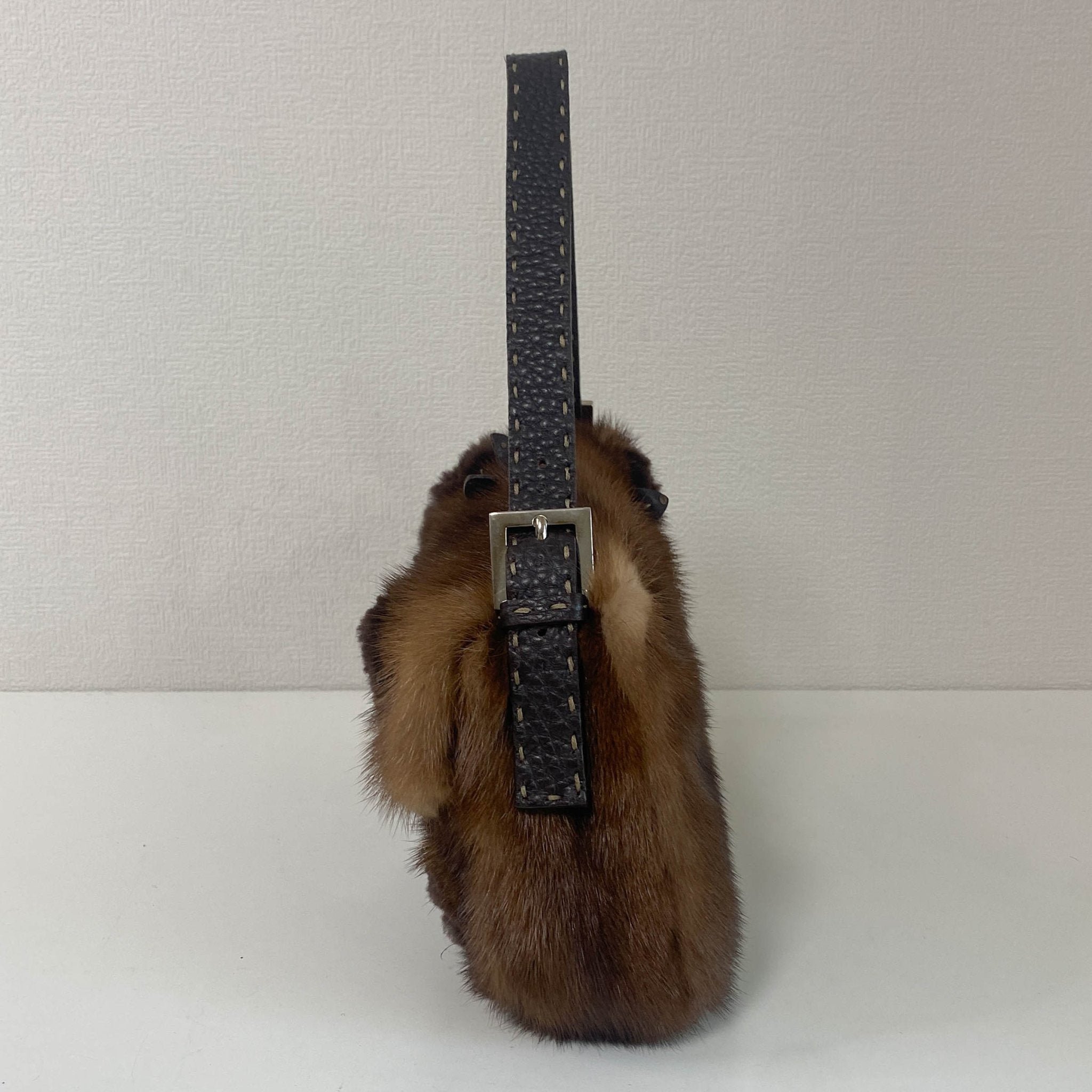 FENDI Baguette Brown Fur with Flower Selleria Shoulder Bag, in , Sold by HIVE PRELOVED - Shoulder Bags, ,