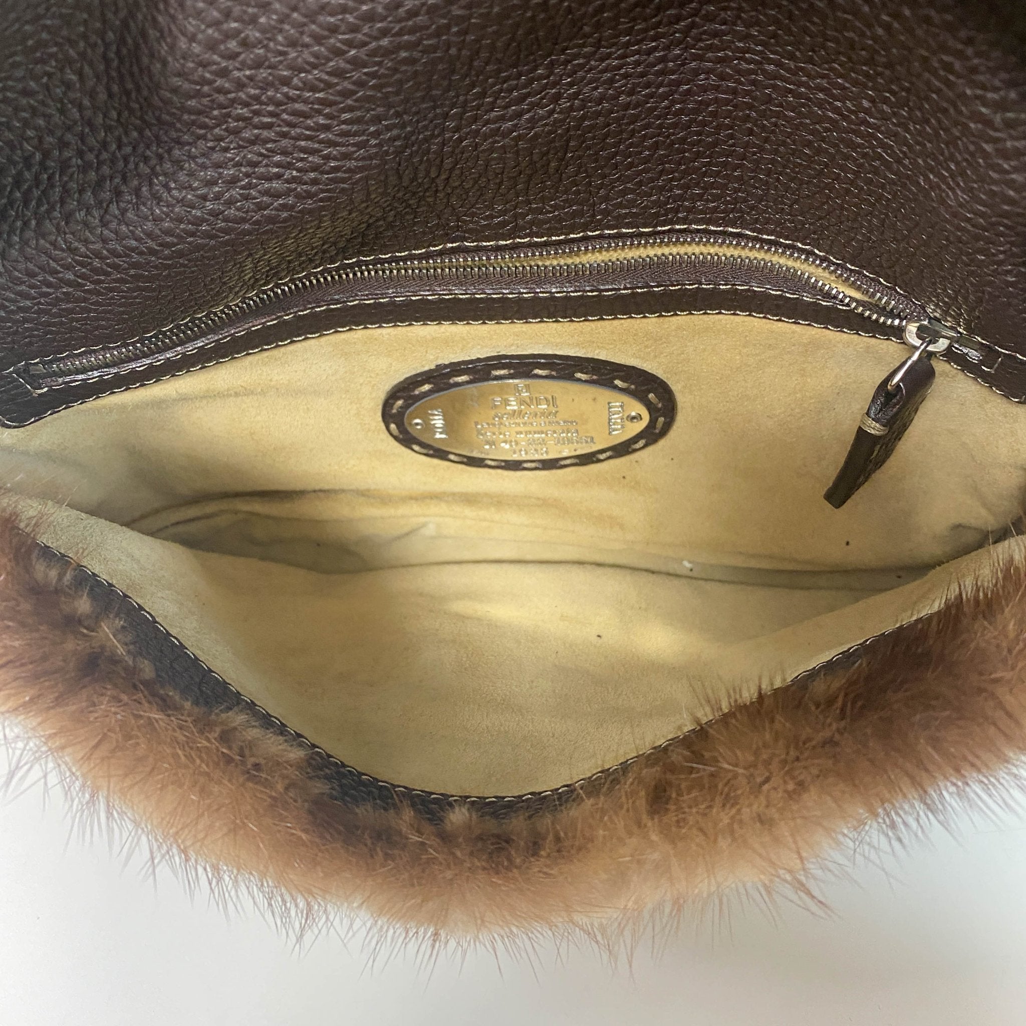FENDI Baguette Brown Fur with Flower Selleria Shoulder Bag, in , Sold by HIVE PRELOVED - Shoulder Bags, ,