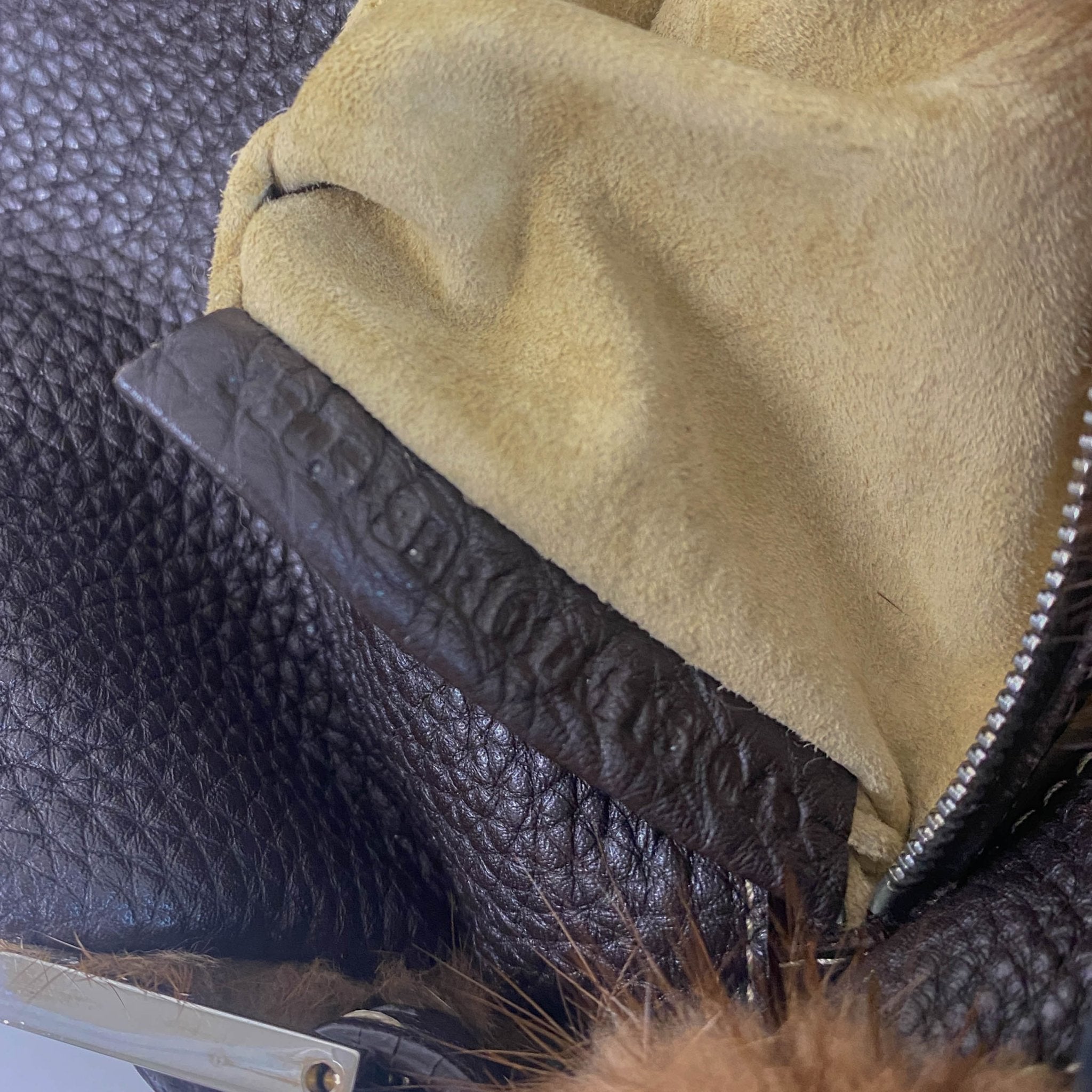 FENDI Baguette Brown Fur with Flower Selleria Shoulder Bag, in , Sold by HIVE PRELOVED - Shoulder Bags, ,