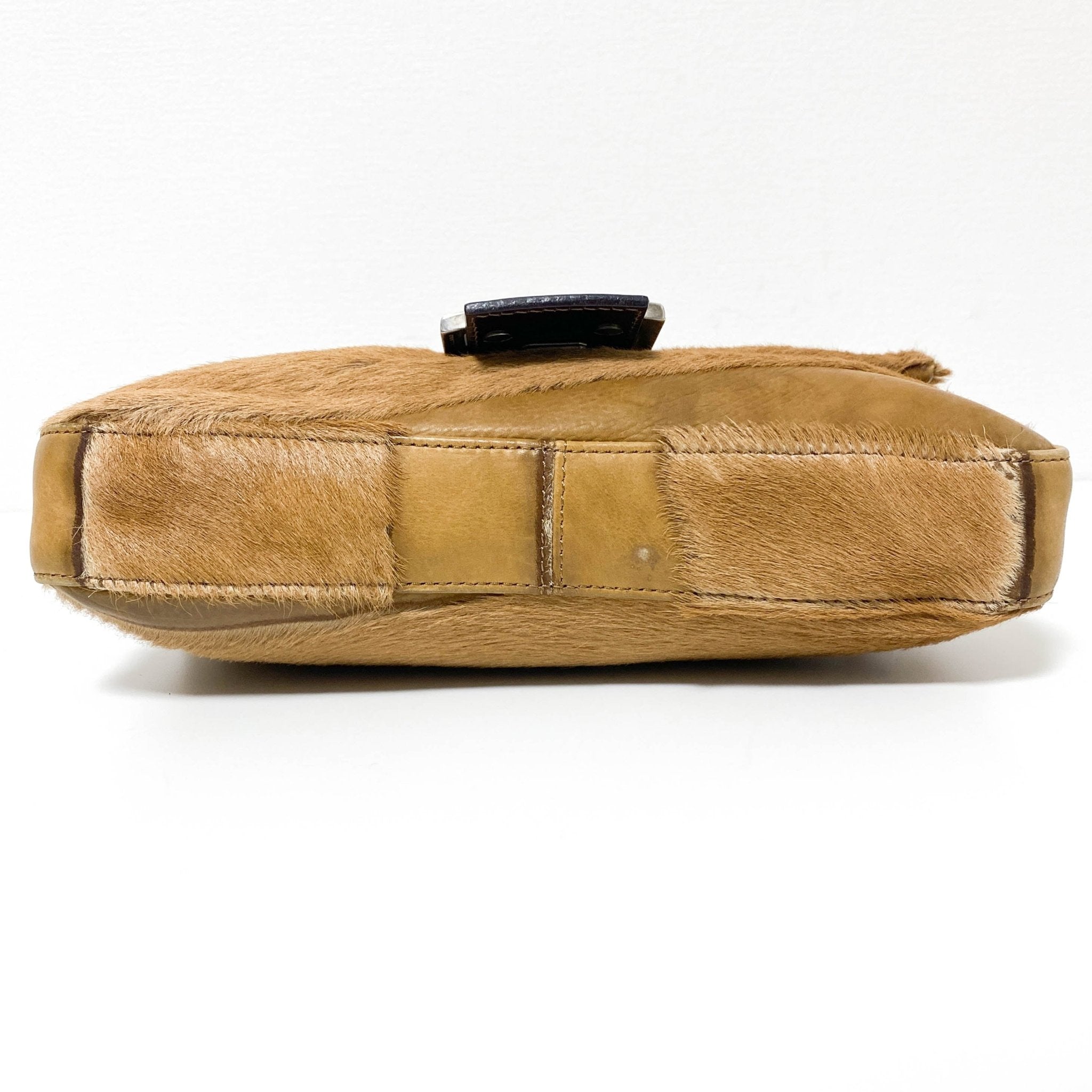 FENDI Baguette Brown Leather and Ponyhair Patchwork Shoulder Bag, in , Sold by HIVE PRELOVED - Shoulder Bags, ,