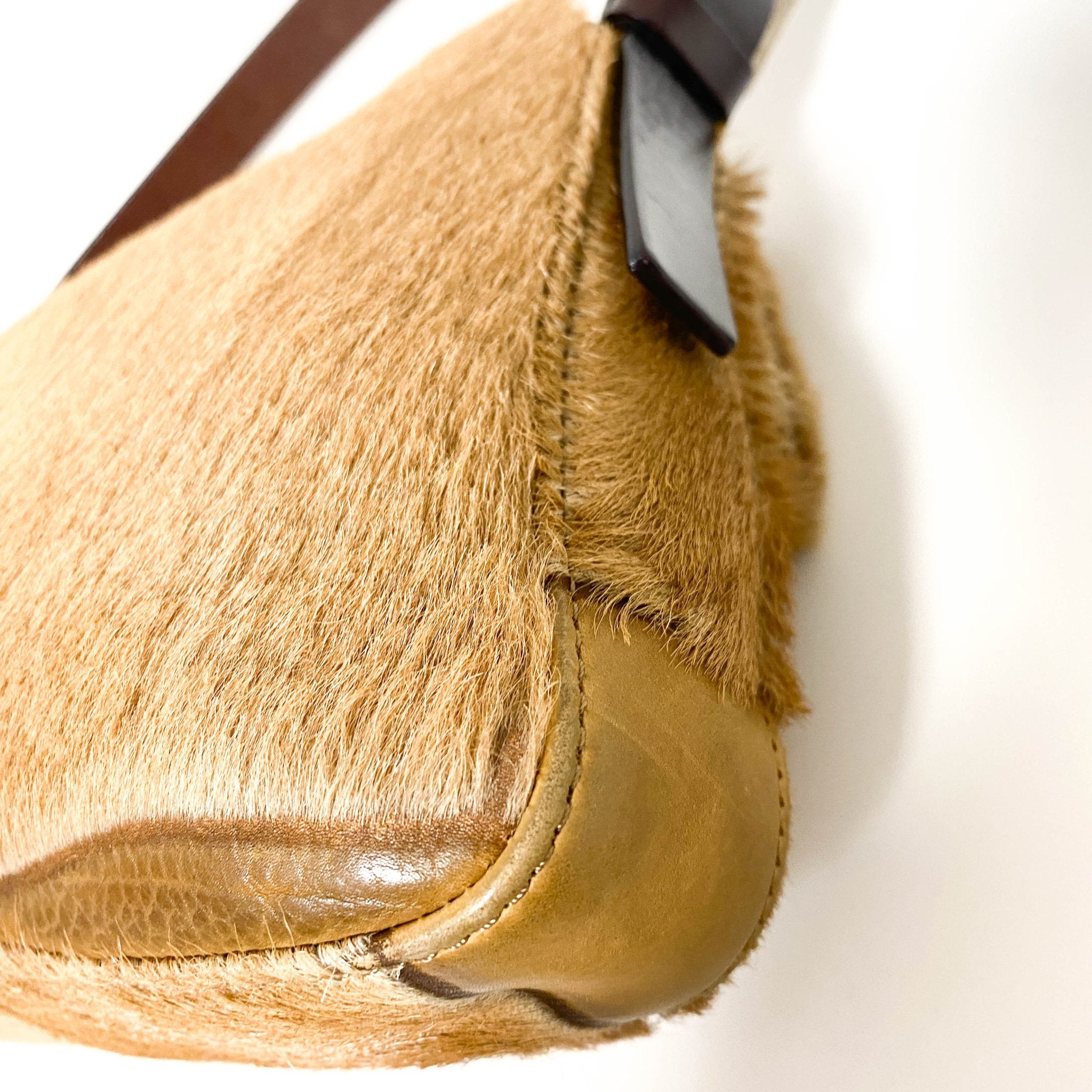 FENDI Baguette Brown Leather and Ponyhair Patchwork Shoulder Bag, in , Sold by HIVE PRELOVED - Shoulder Bags, ,