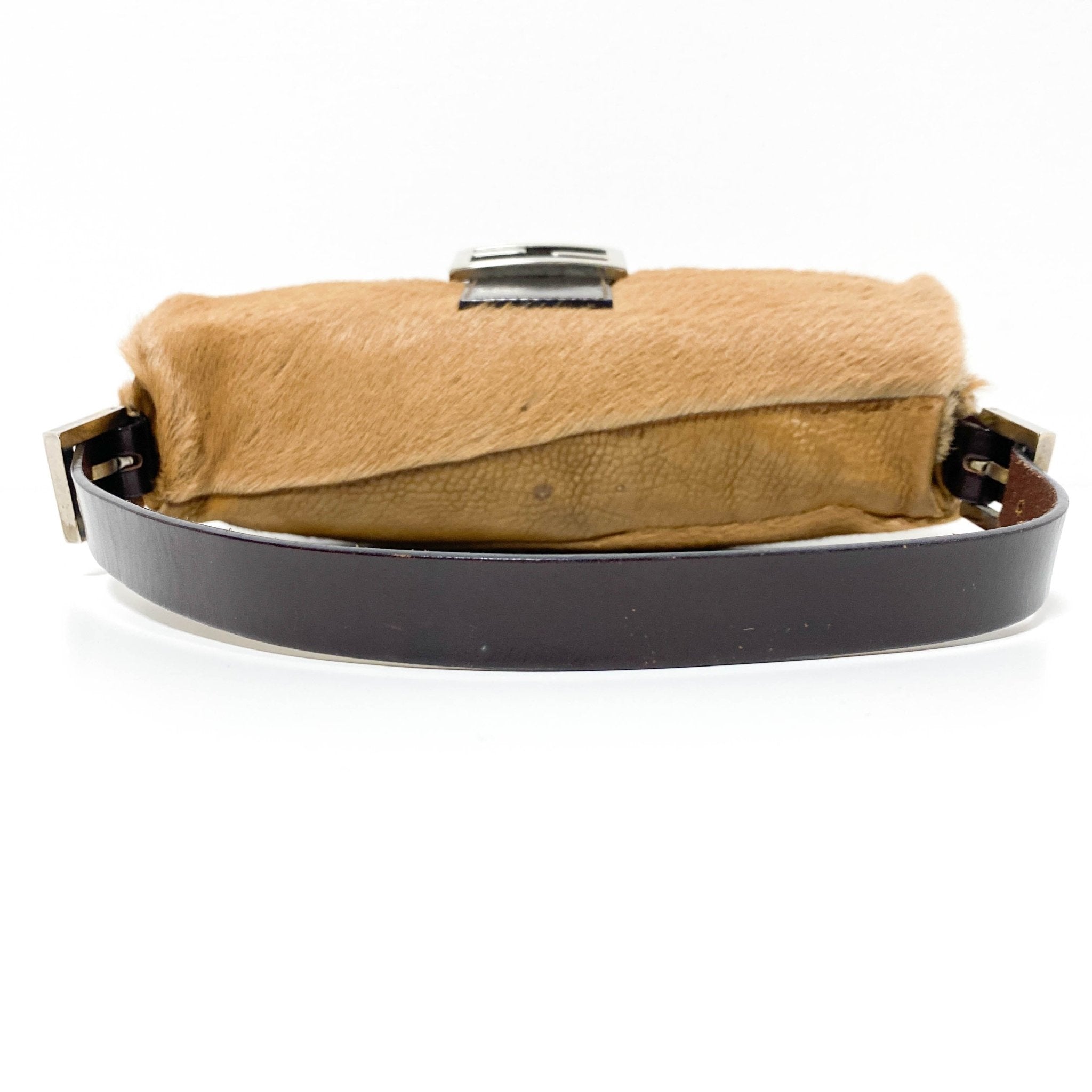 FENDI Baguette Brown Leather and Ponyhair Patchwork Shoulder Bag, in , Sold by HIVE PRELOVED - Shoulder Bags, ,