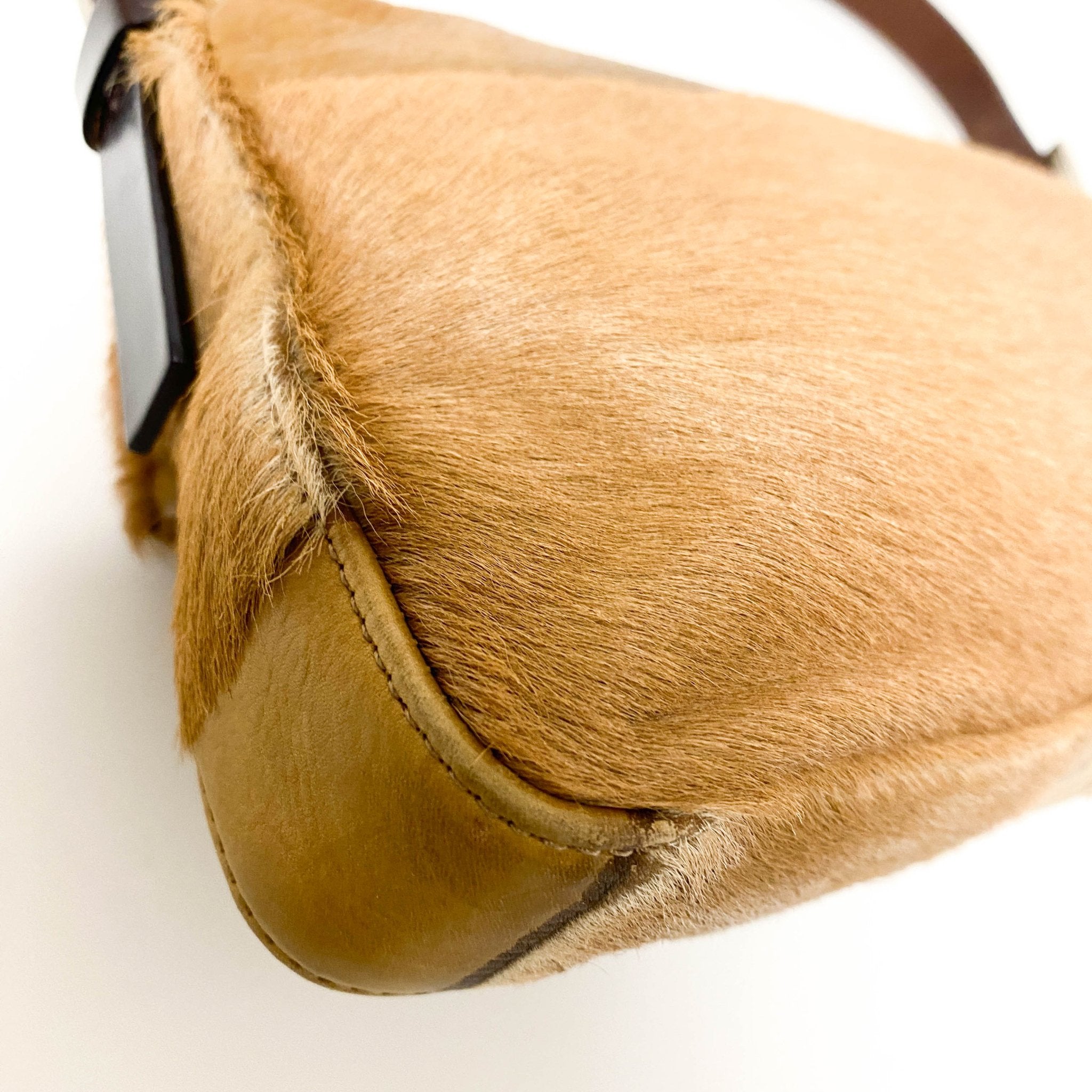 FENDI Baguette Brown Leather and Ponyhair Patchwork Shoulder Bag, in , Sold by HIVE PRELOVED - Shoulder Bags, ,