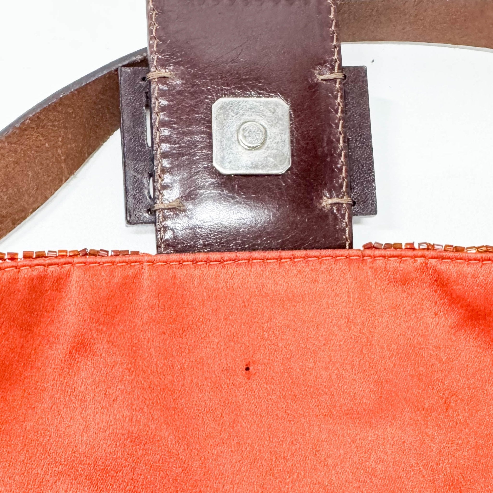 FENDI Baguette Brown Orange Beaded Shoulder Bag, in , Sold by HIVE PRELOVED - Shoulder Bags, ,