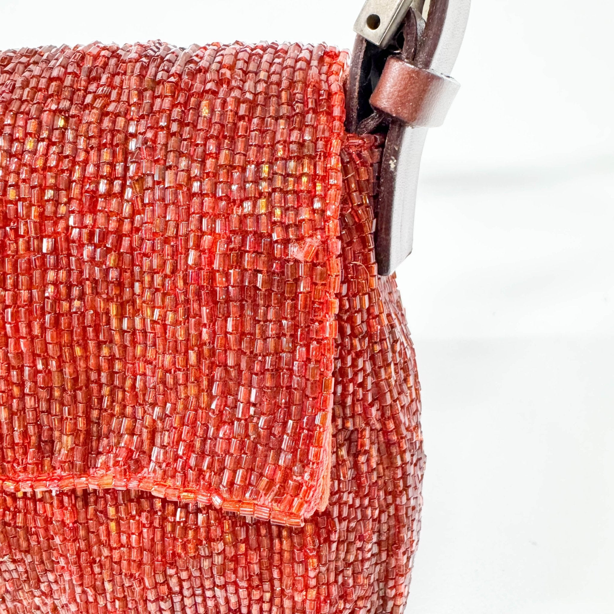 FENDI Baguette Brown Orange Beaded Shoulder Bag, in , Sold by HIVE PRELOVED - Shoulder Bags, ,