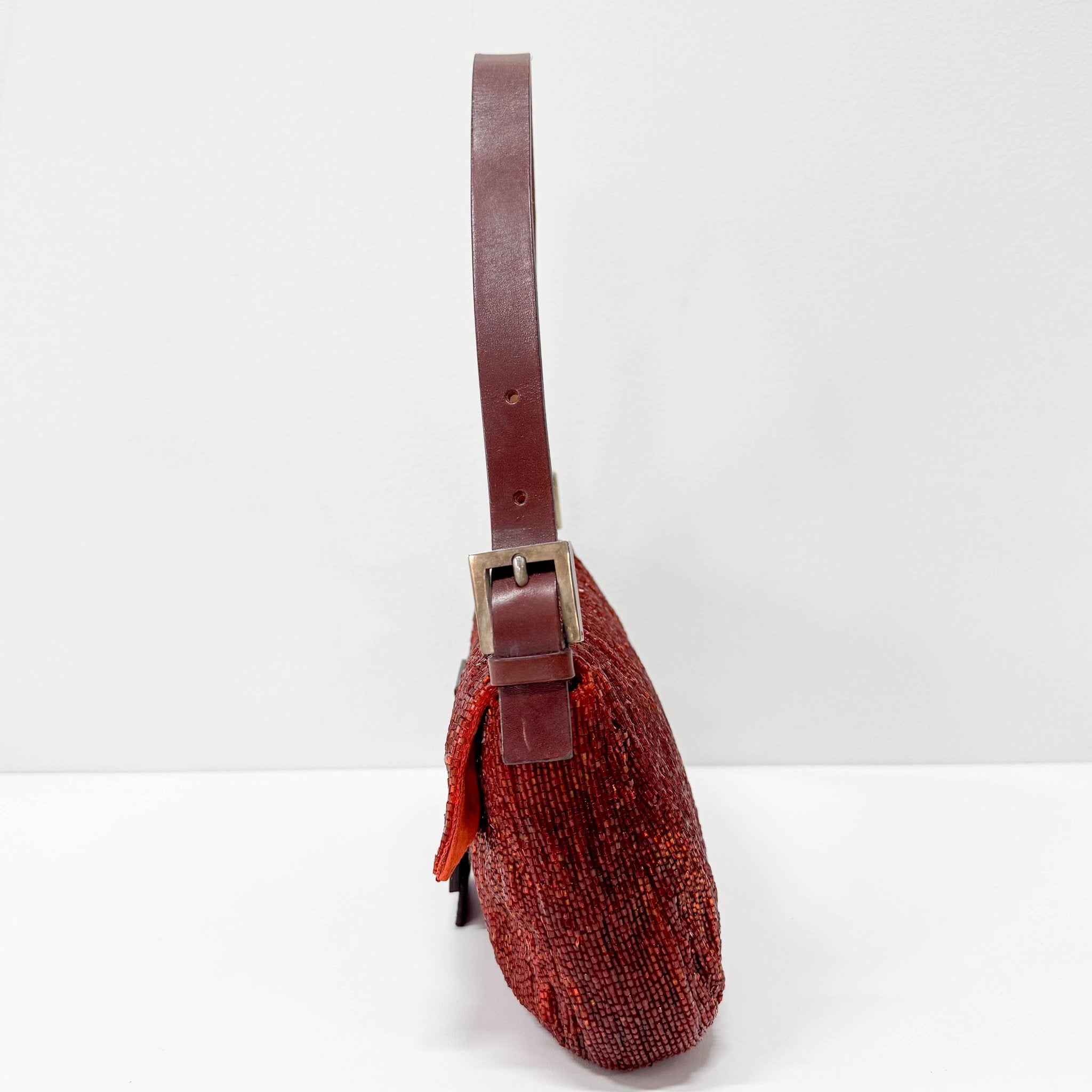 FENDI Baguette Brown Orange Beaded Shoulder Bag, in , Sold by HIVE PRELOVED - Shoulder Bags, ,