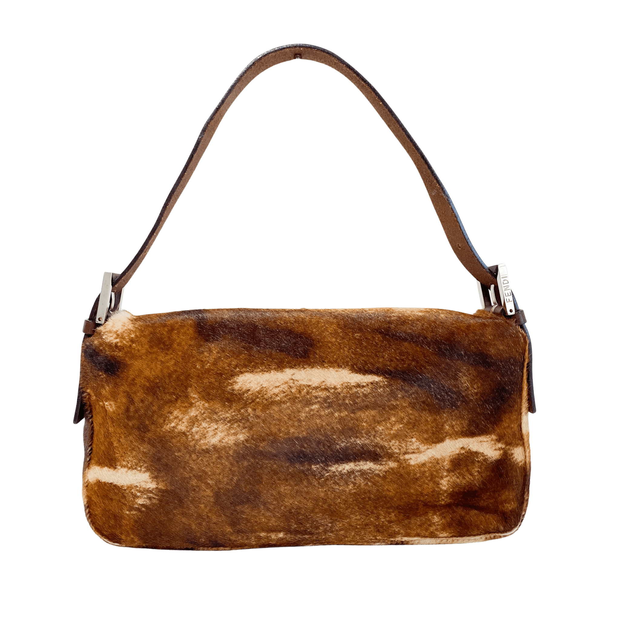 FENDI Baguette Brown Pony Hair Shoulder Bag, in , Sold by HIVE PRELOVED - Shoulder Bags, ,