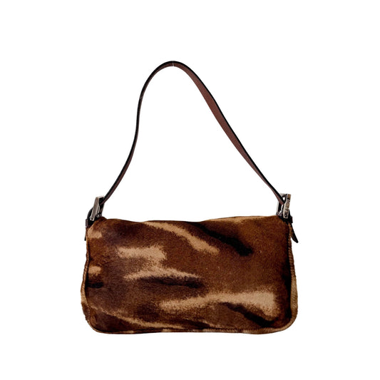FENDI Baguette Brown Pony Hair Shoulder Bag, in , Sold by HIVE PRELOVED - Shoulder Bags, ,