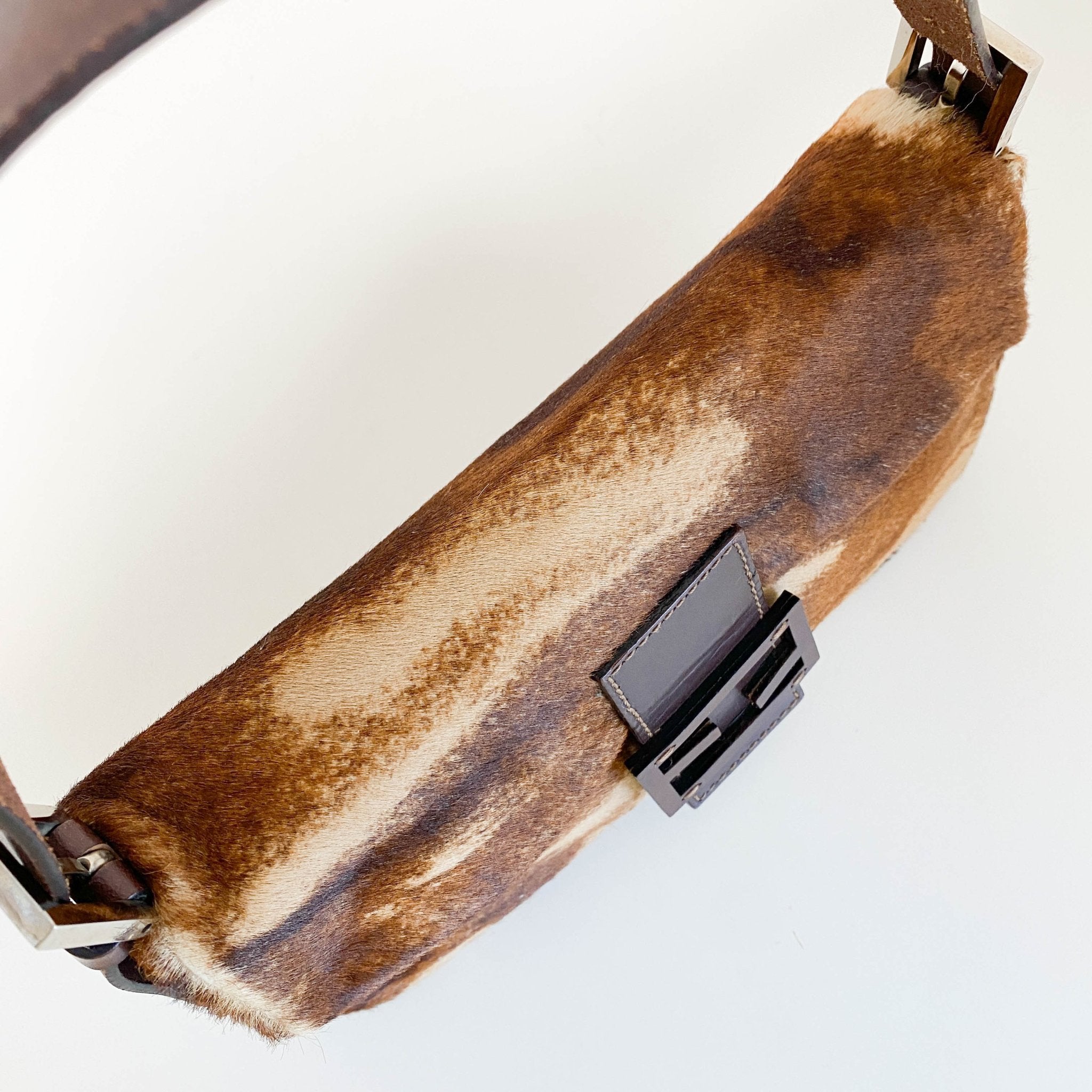 FENDI Baguette Brown Pony Hair Shoulder Bag, in , Sold by HIVE PRELOVED - Shoulder Bags, ,