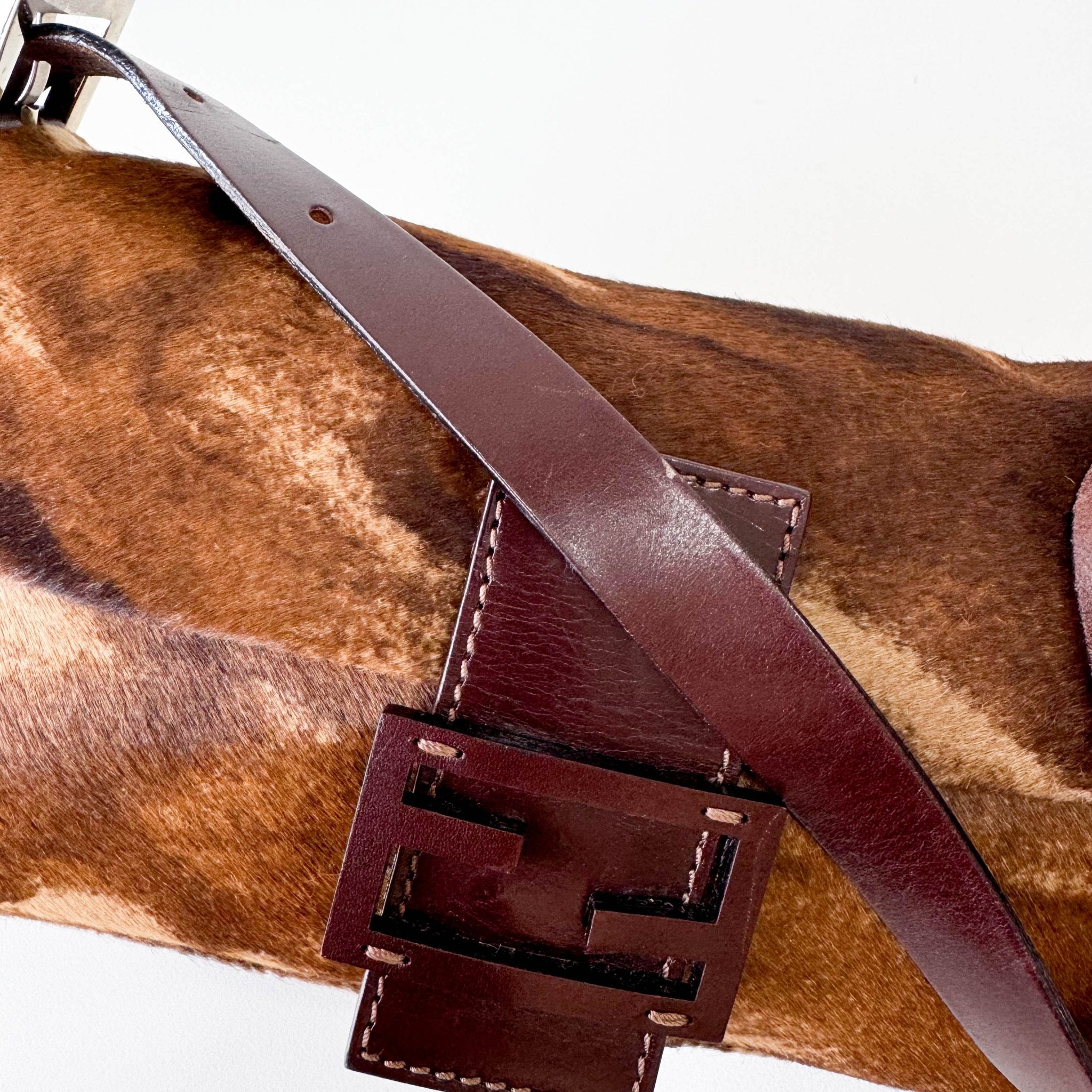 FENDI Baguette Brown Pony Hair Shoulder Bag, in , Sold by HIVE PRELOVED - Shoulder Bags, ,