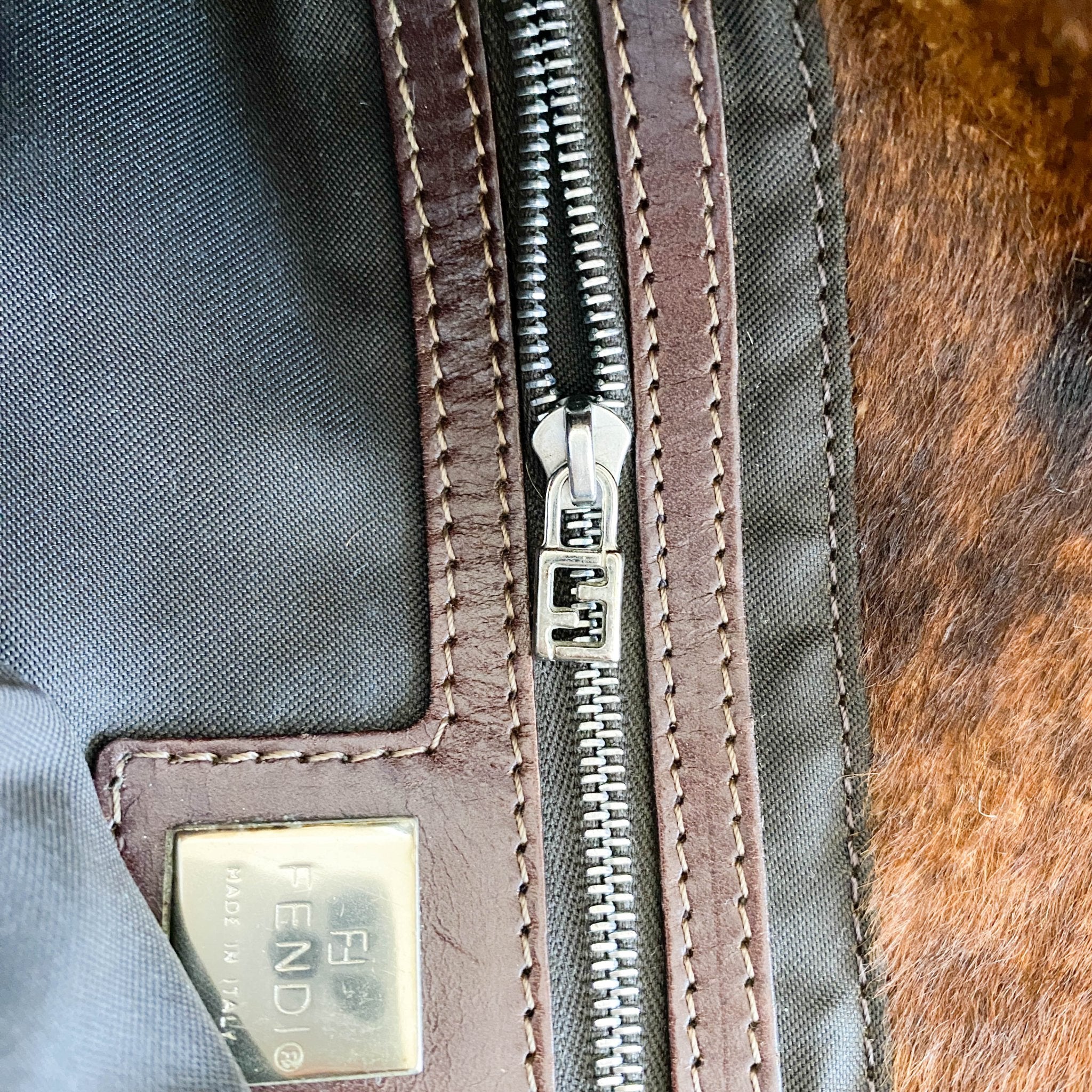 FENDI Baguette Brown Pony Hair Shoulder Bag, in , Sold by HIVE PRELOVED - Shoulder Bags, ,