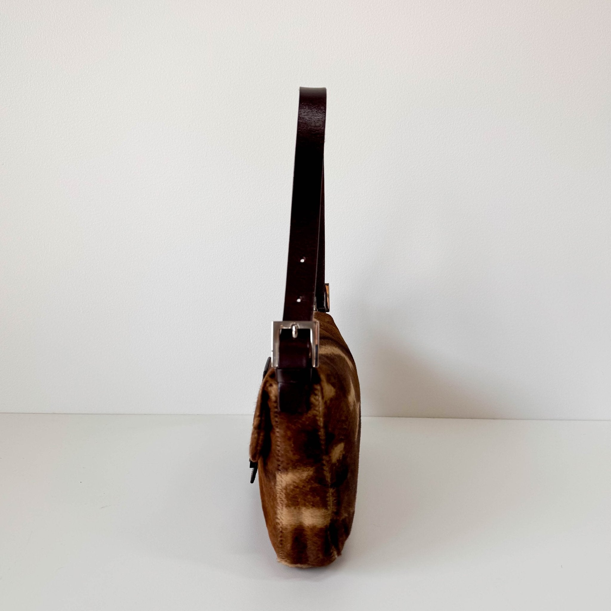 FENDI Baguette Brown Pony Hair Shoulder Bag, in , Sold by HIVE PRELOVED - Shoulder Bags, ,