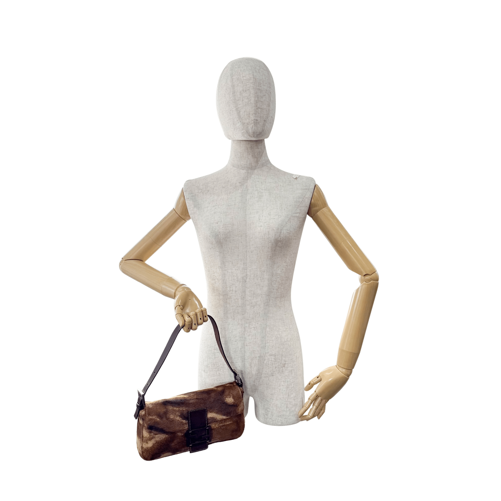 FENDI Baguette Brown Pony Hair Shoulder Bag, in , Sold by HIVE PRELOVED - Shoulder Bags, ,