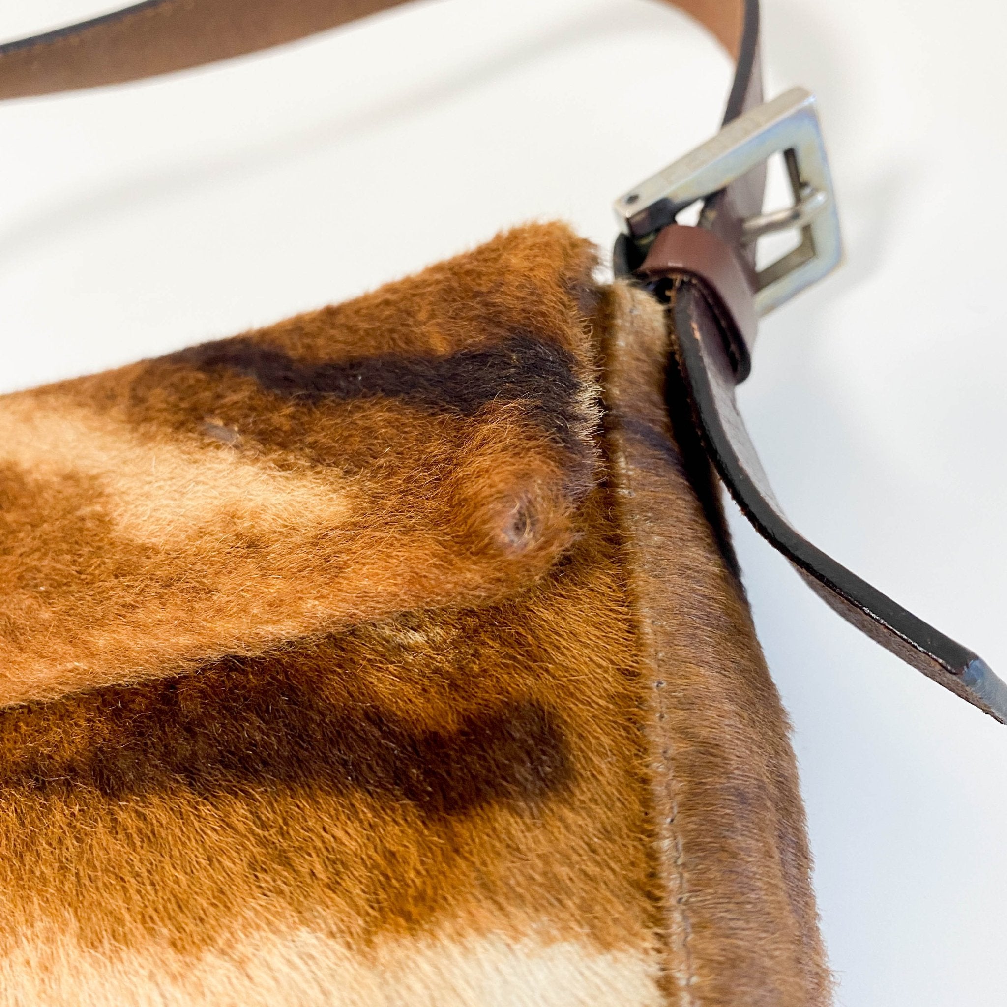 FENDI Baguette Brown Pony Hair Shoulder Bag, in , Sold by HIVE PRELOVED - Shoulder Bags, ,