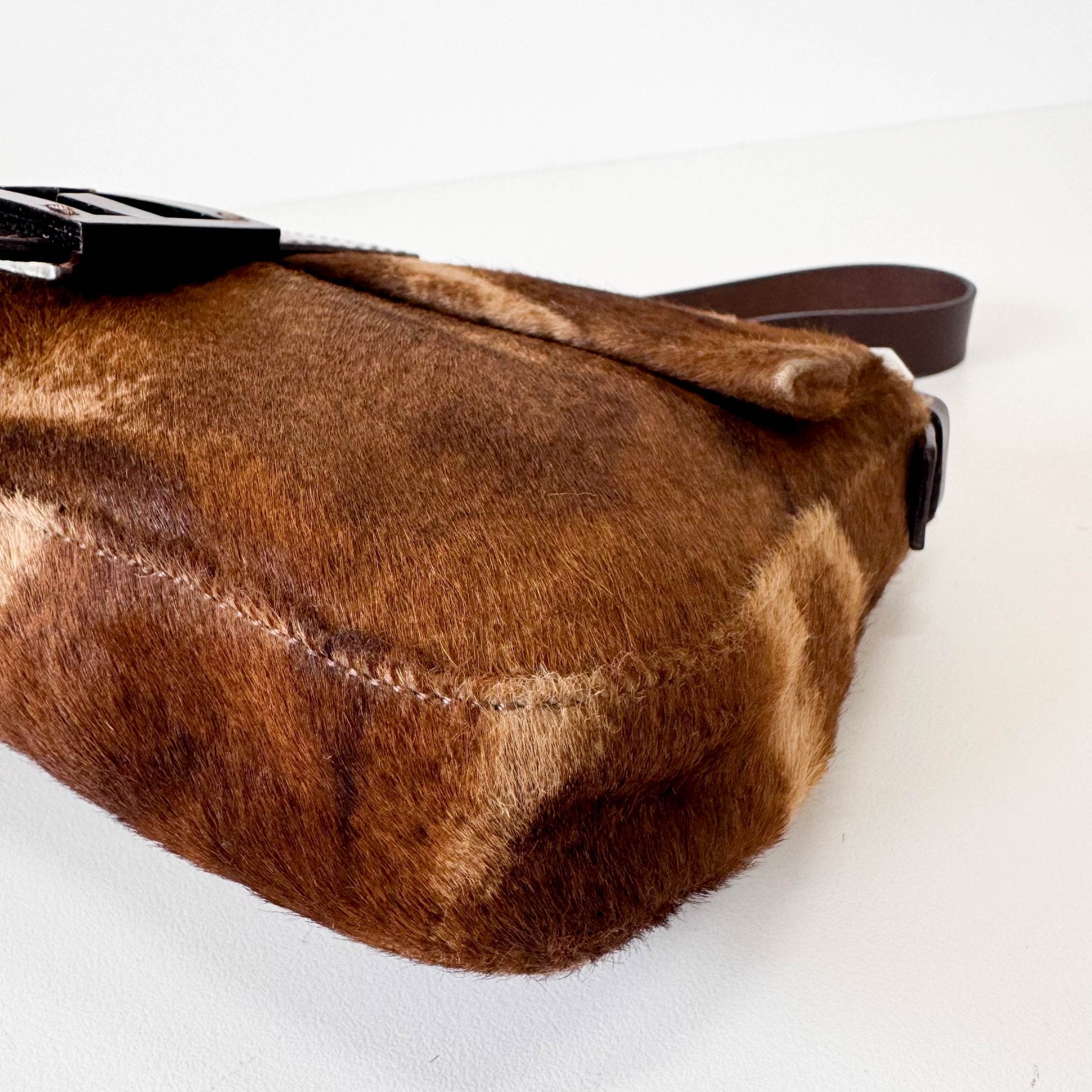 FENDI Baguette Brown Pony Hair Shoulder Bag, in , Sold by HIVE PRELOVED - Shoulder Bags, ,