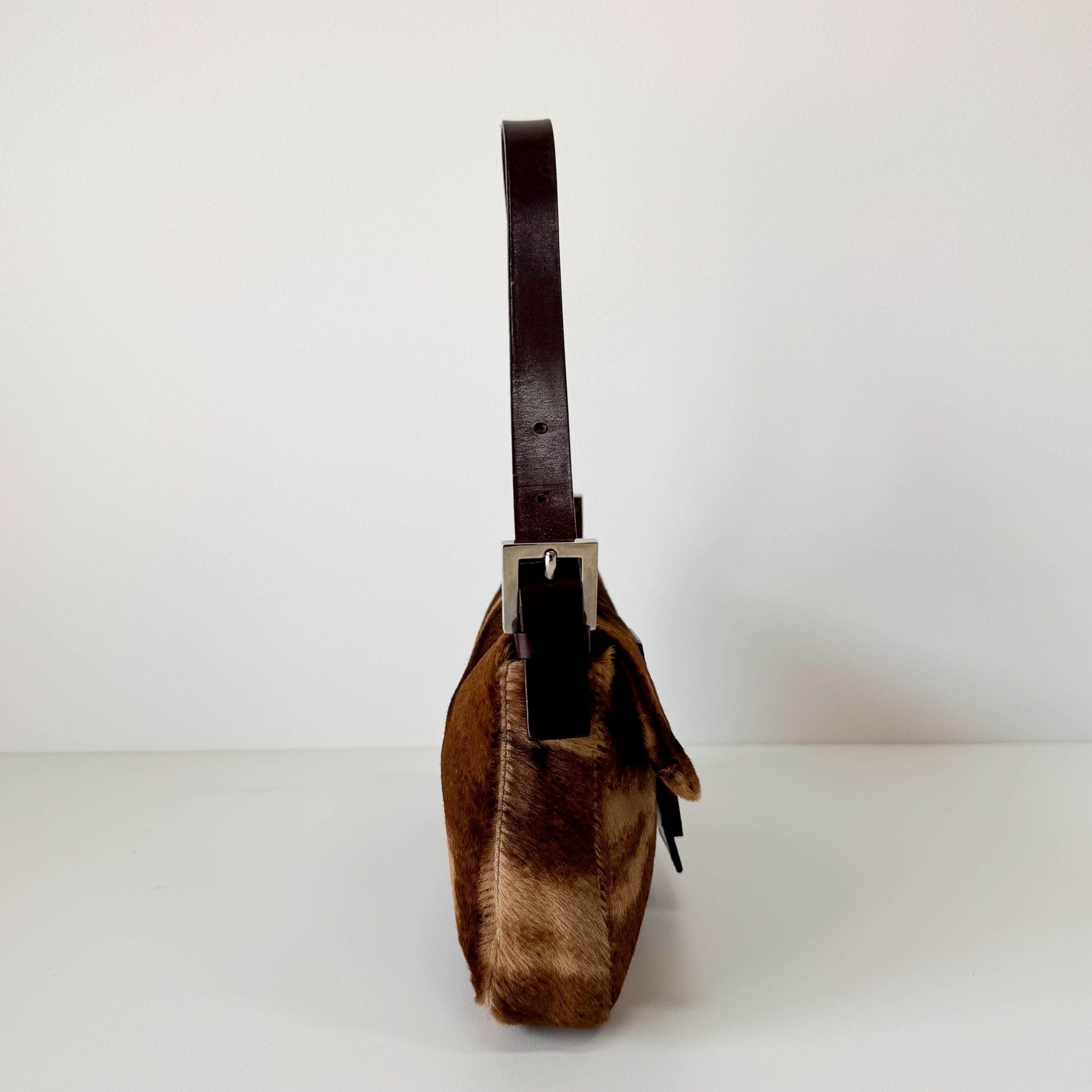 FENDI Baguette Brown Pony Hair Shoulder Bag, in , Sold by HIVE PRELOVED - Shoulder Bags, ,
