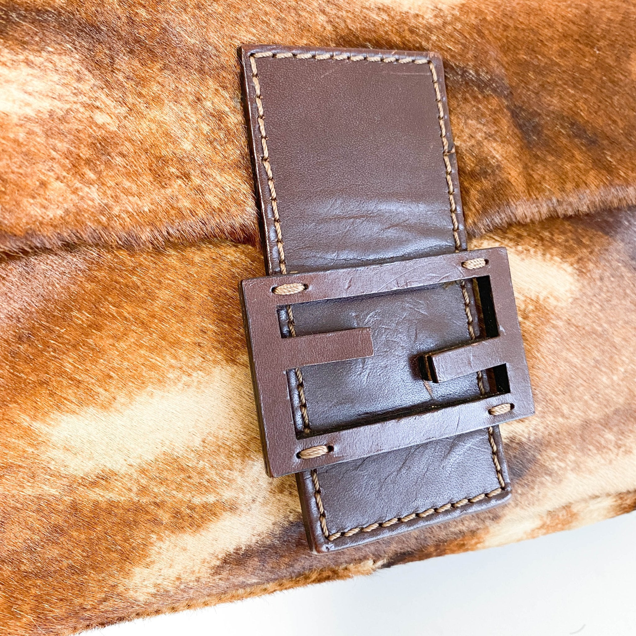 FENDI Baguette Brown Pony Hair Shoulder Bag, in , Sold by HIVE PRELOVED - Shoulder Bags, ,