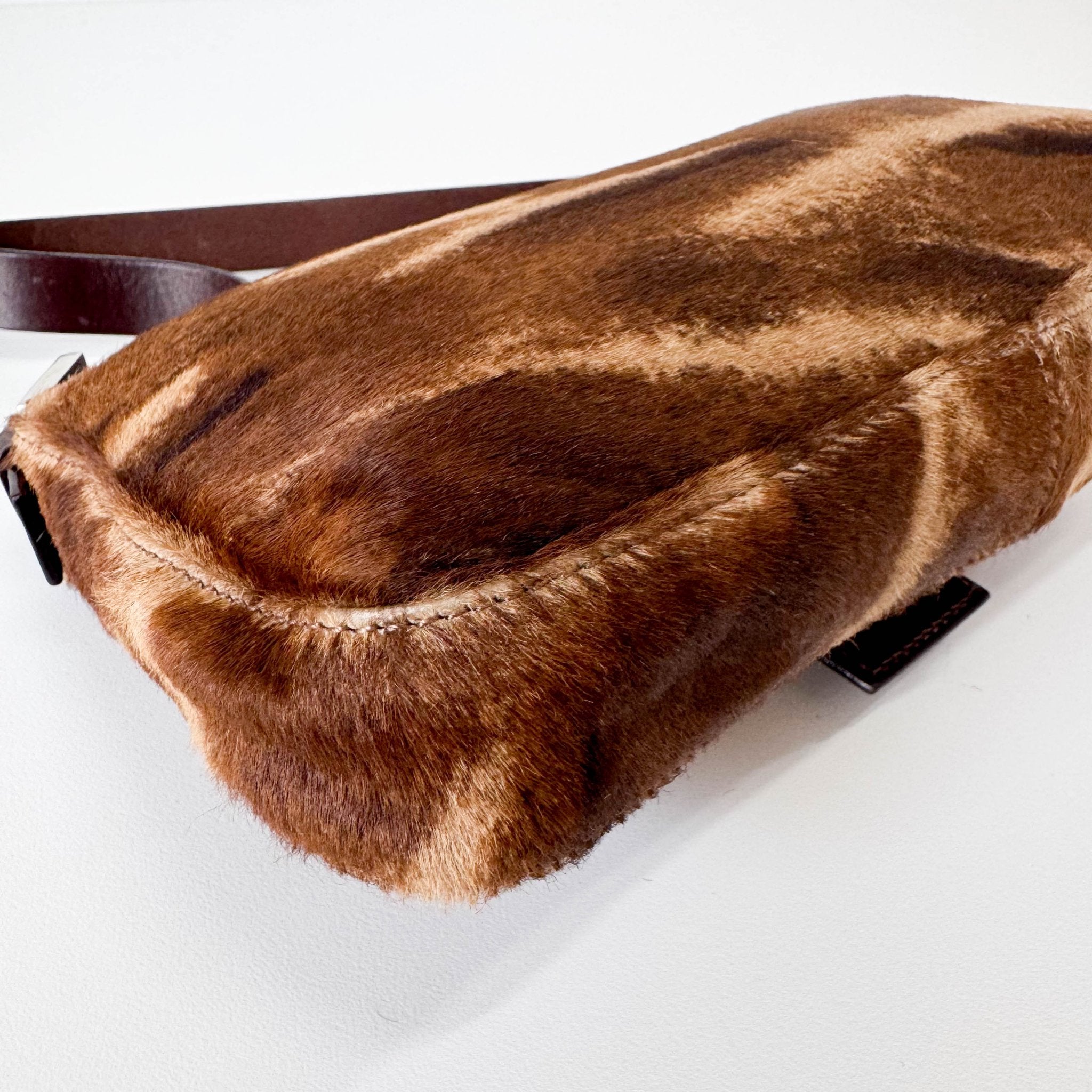 FENDI Baguette Brown Pony Hair Shoulder Bag, in , Sold by HIVE PRELOVED - Shoulder Bags, ,