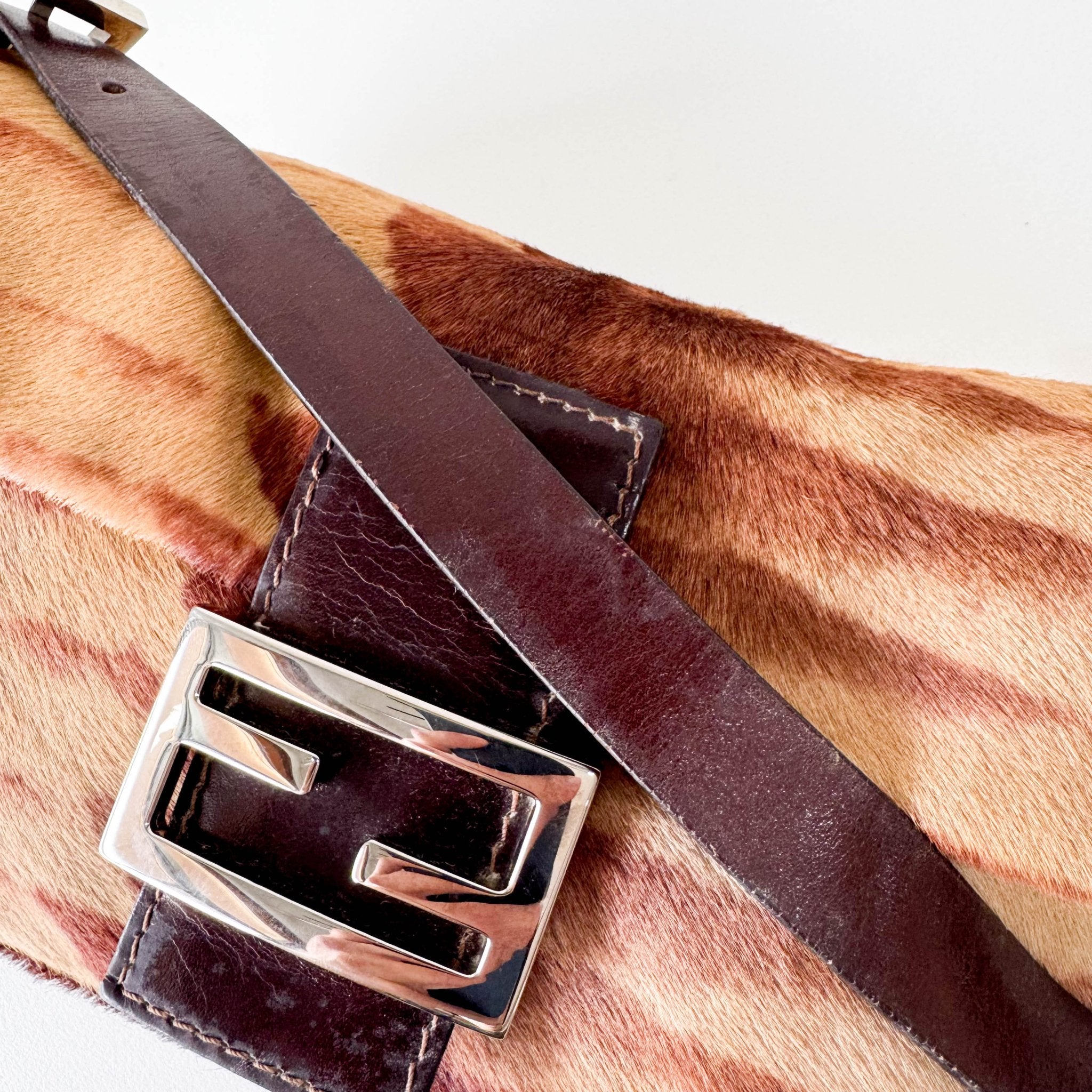 FENDI Baguette Brown Pony Hair Zebra Print Shoulder Bag, in , Sold by HIVE PRELOVED - Shoulder Bags, ,
