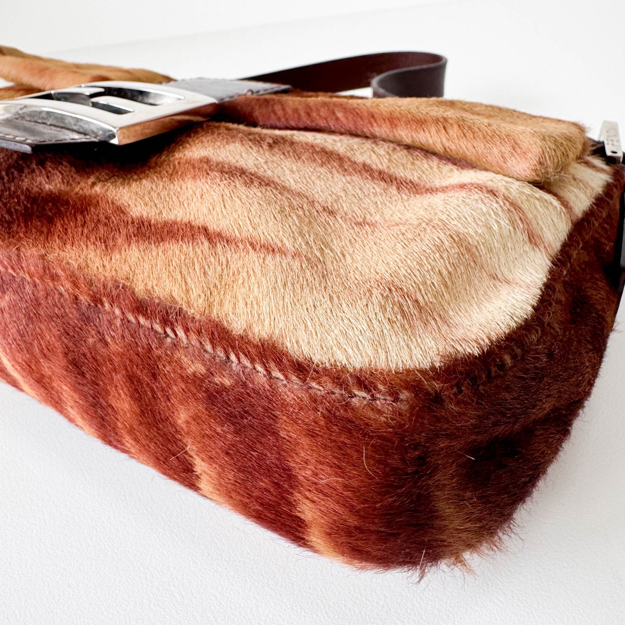FENDI Baguette Brown Pony Hair Zebra Print Shoulder Bag, in , Sold by HIVE PRELOVED - Shoulder Bags, ,