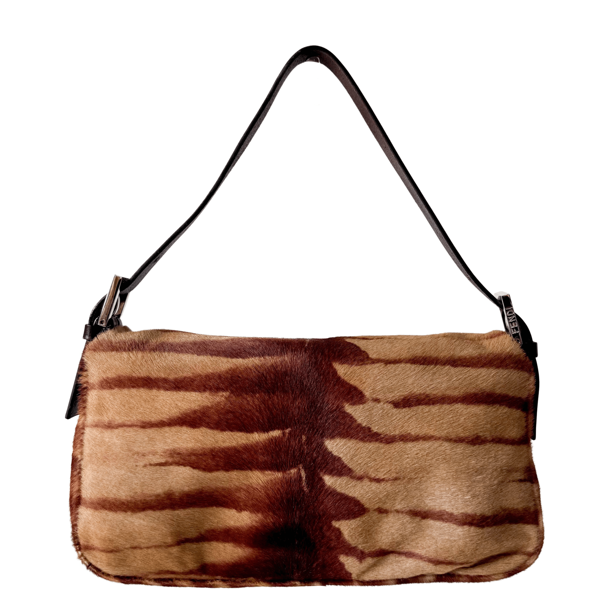 FENDI Baguette Brown Pony Hair Zebra Print Shoulder Bag, in , Sold by HIVE PRELOVED - Shoulder Bags, ,