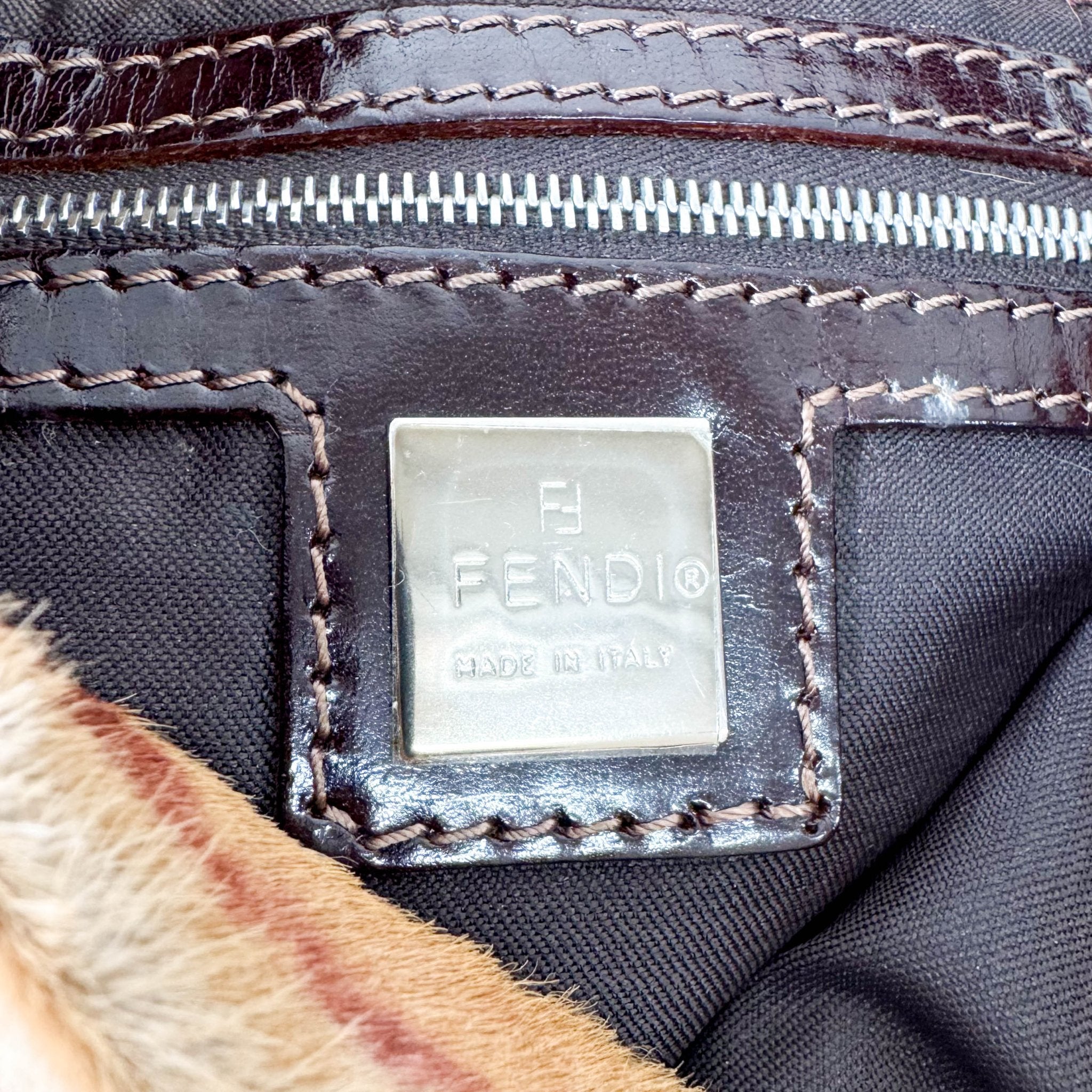 FENDI Baguette Brown Pony Hair Zebra Print Shoulder Bag, in , Sold by HIVE PRELOVED - Shoulder Bags, ,