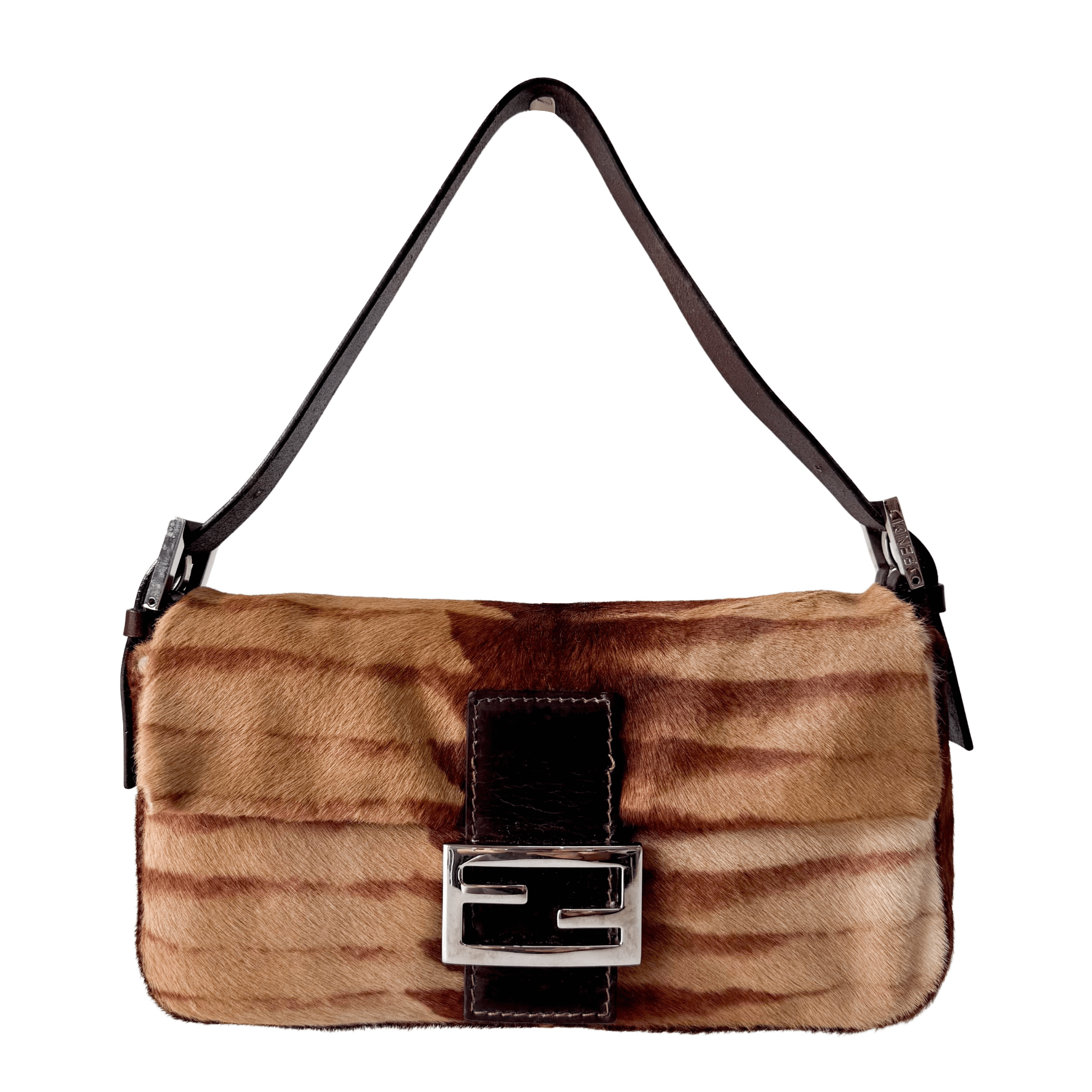 FENDI Baguette Brown Pony Hair Zebra Print Shoulder Bag, in , Sold by HIVE PRELOVED - Shoulder Bags, ,
