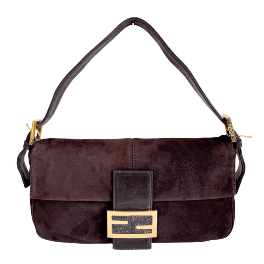 FENDI Baguette Brown Suede Shoulder Bag, in , Sold by HIVE PRELOVED - Shoulder Bags, ,