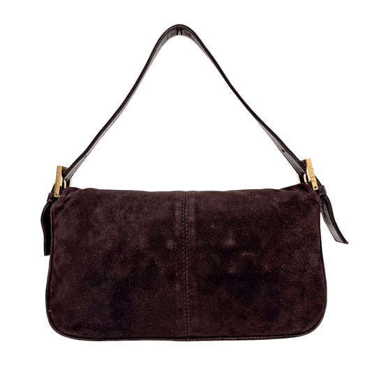 FENDI Baguette Brown Suede Shoulder Bag, in , Sold by HIVE PRELOVED - Shoulder Bags, ,