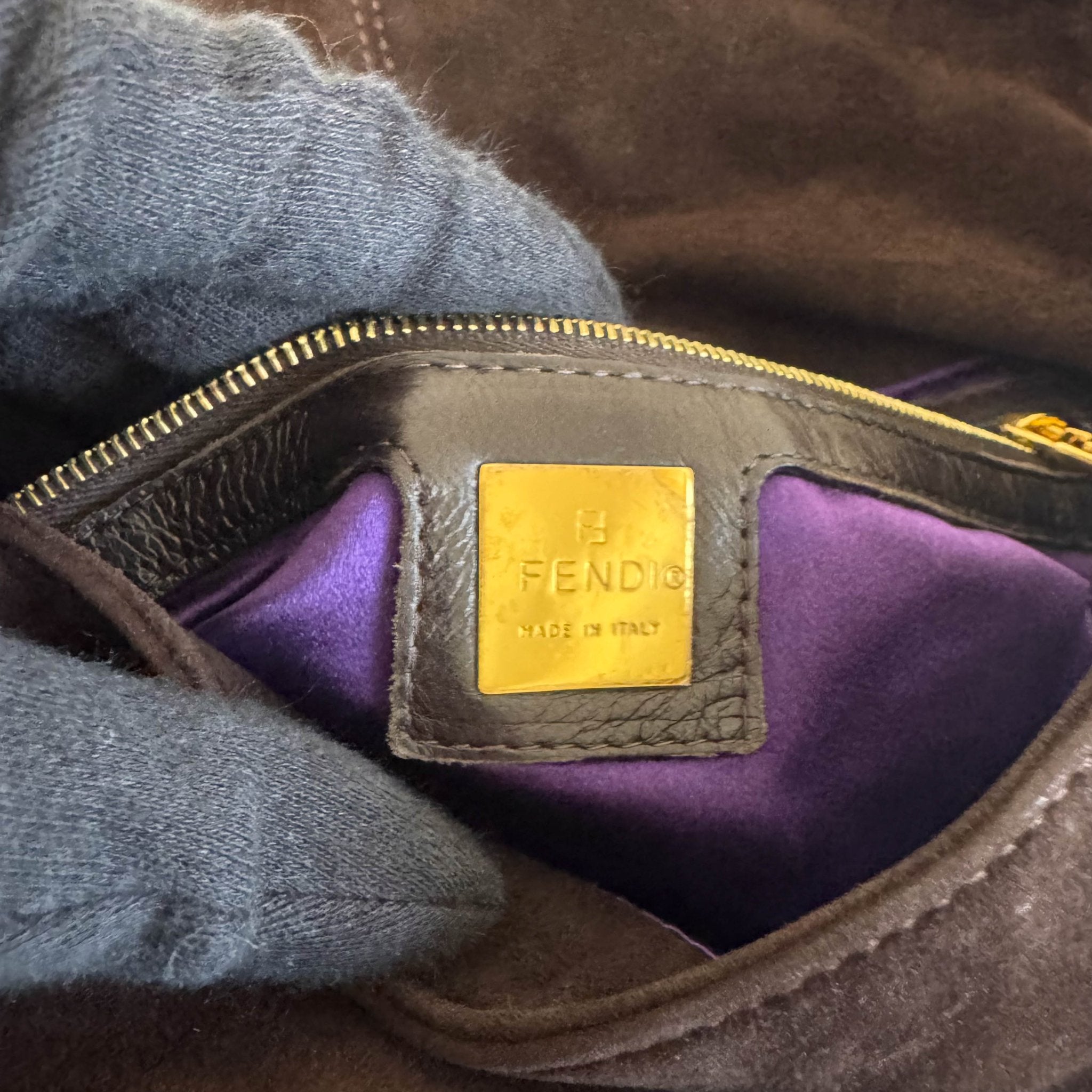 FENDI Baguette Brown Suede Shoulder Bag, in , Sold by HIVE PRELOVED - Shoulder Bags, ,