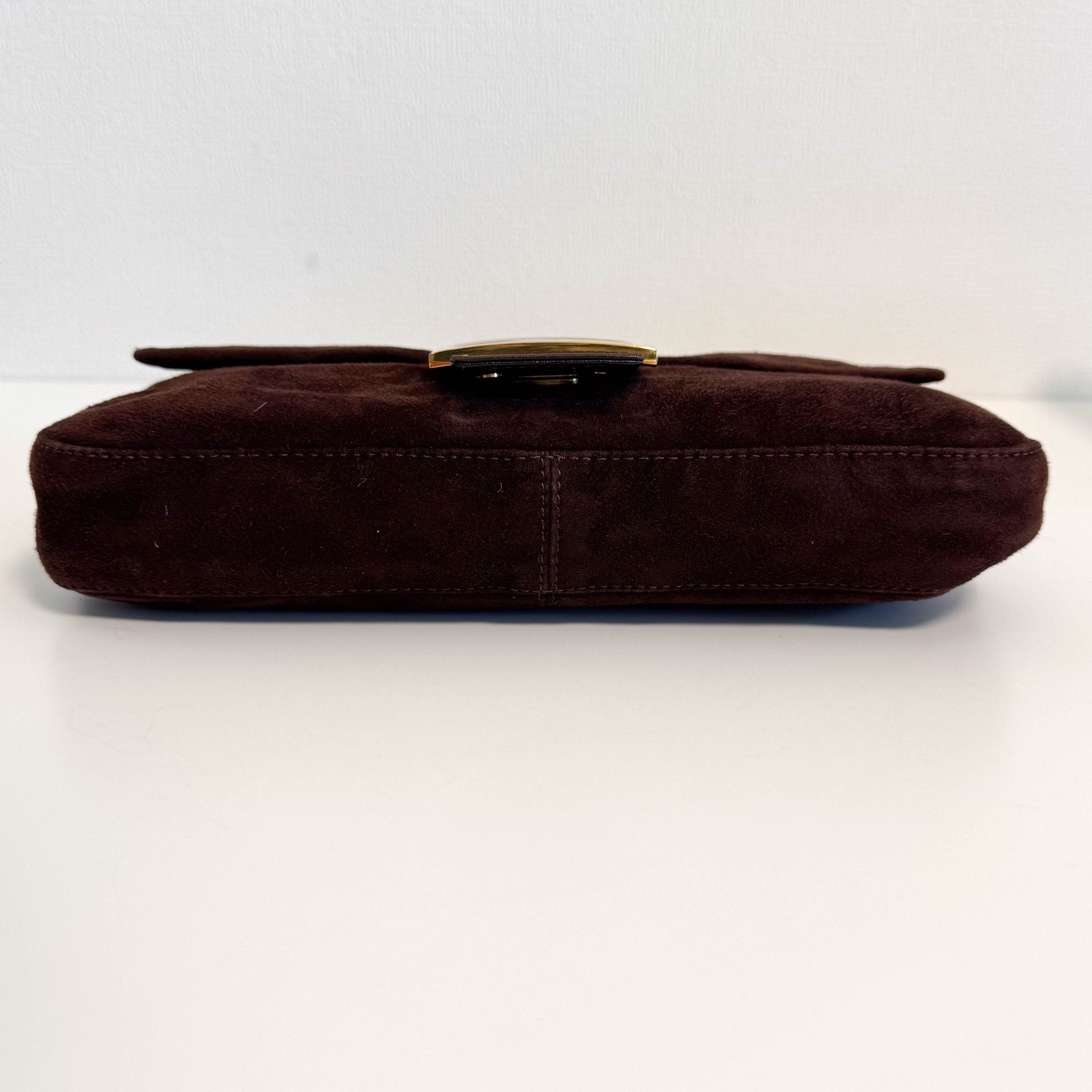 FENDI Baguette Brown Suede Shoulder Bag, in , Sold by HIVE PRELOVED - Shoulder Bags, ,