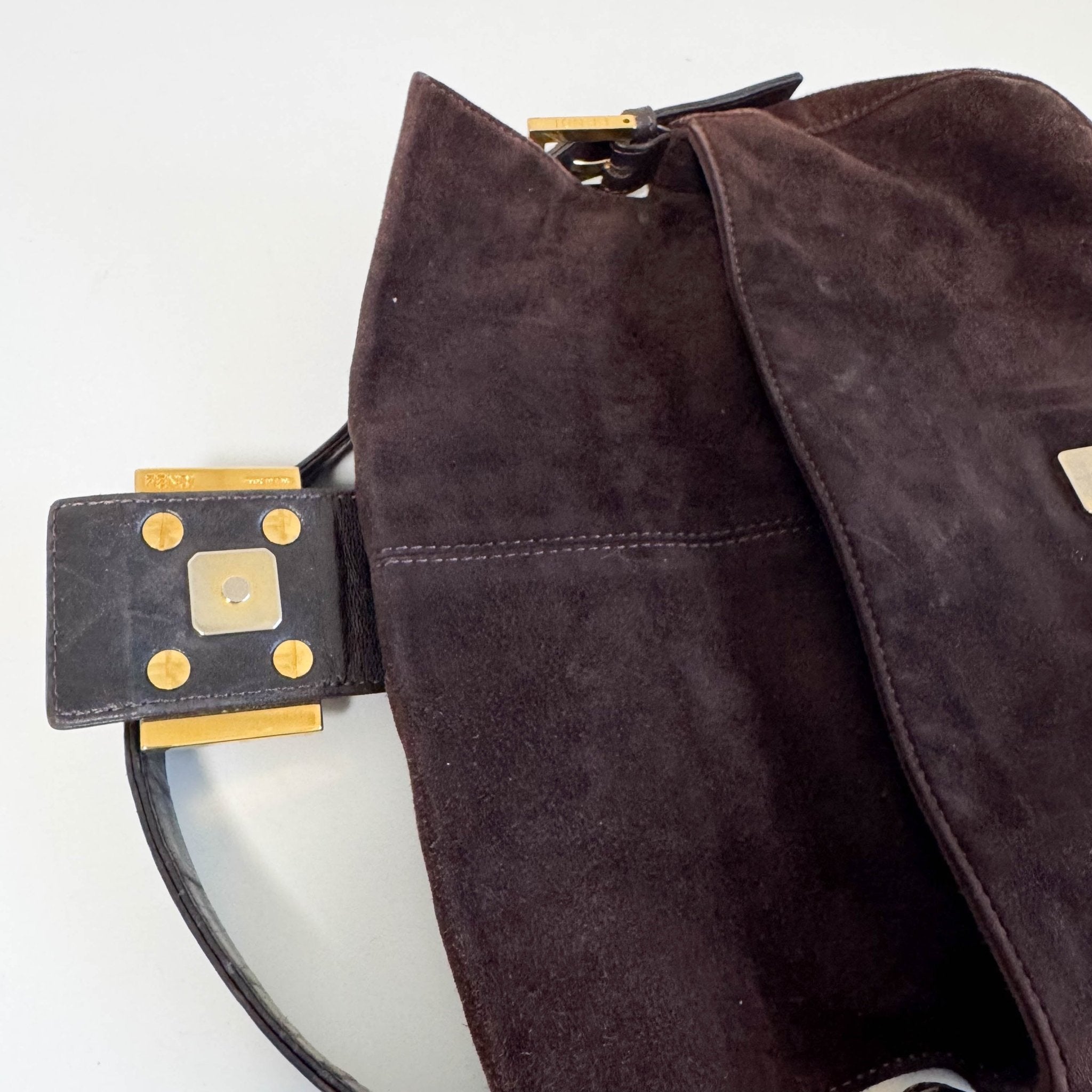 FENDI Baguette Brown Suede Shoulder Bag, in , Sold by HIVE PRELOVED - Shoulder Bags, ,