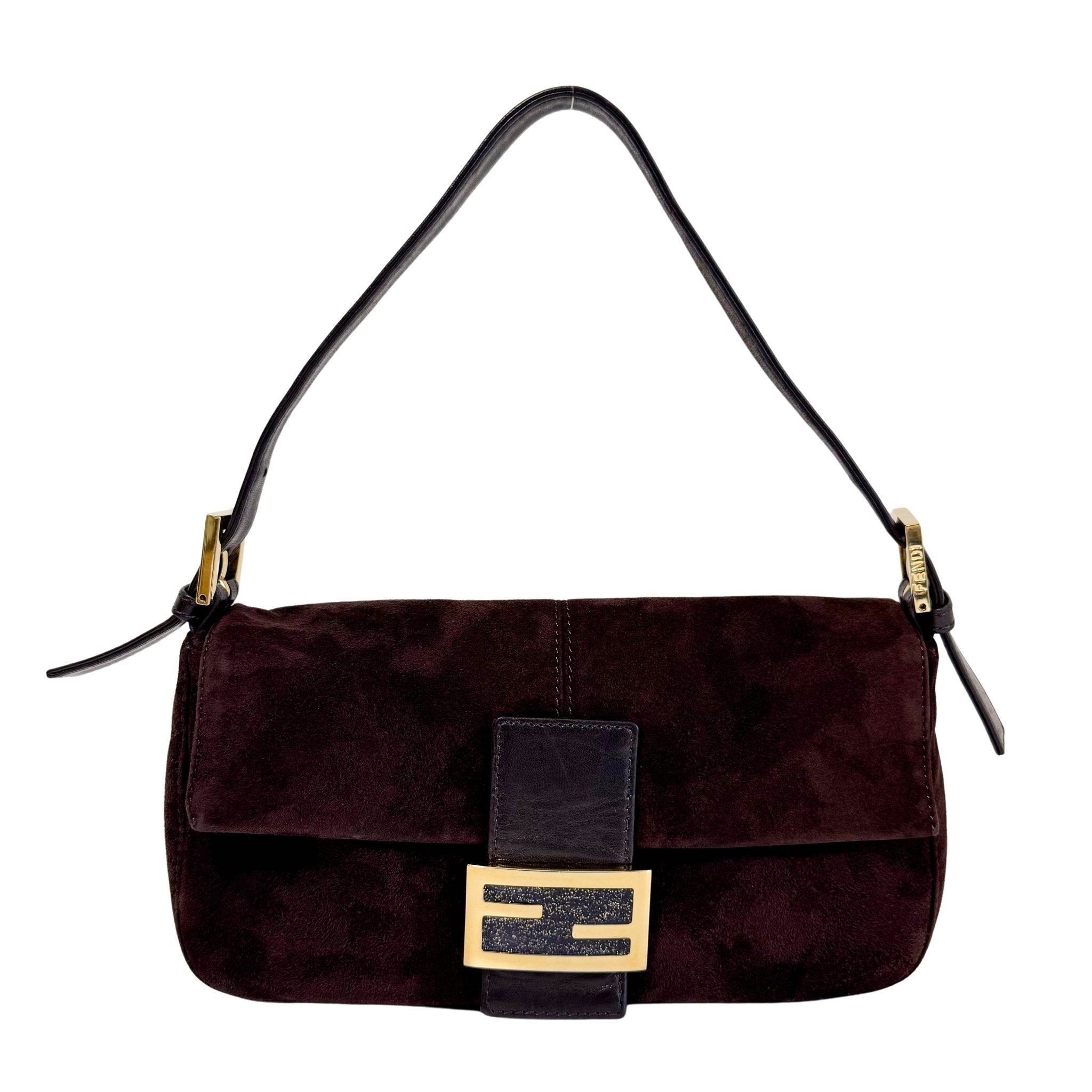 FENDI Baguette Brown Suede Shoulder Bag, in , Sold by HIVE PRELOVED - Shoulder Bags, ,