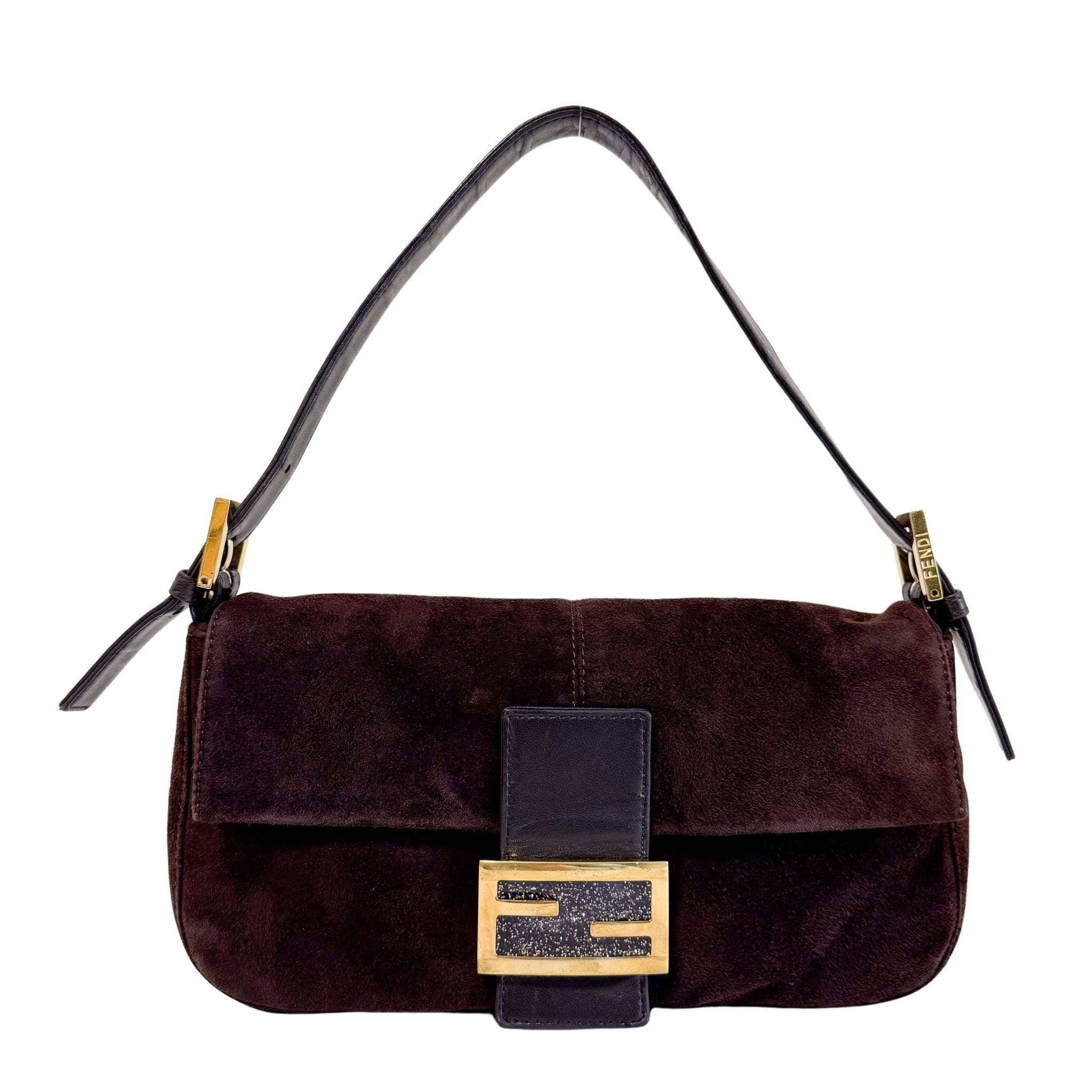 FENDI Baguette Brown Suede Shoulder Bag, in , Sold by HIVE PRELOVED - Shoulder Bags, ,