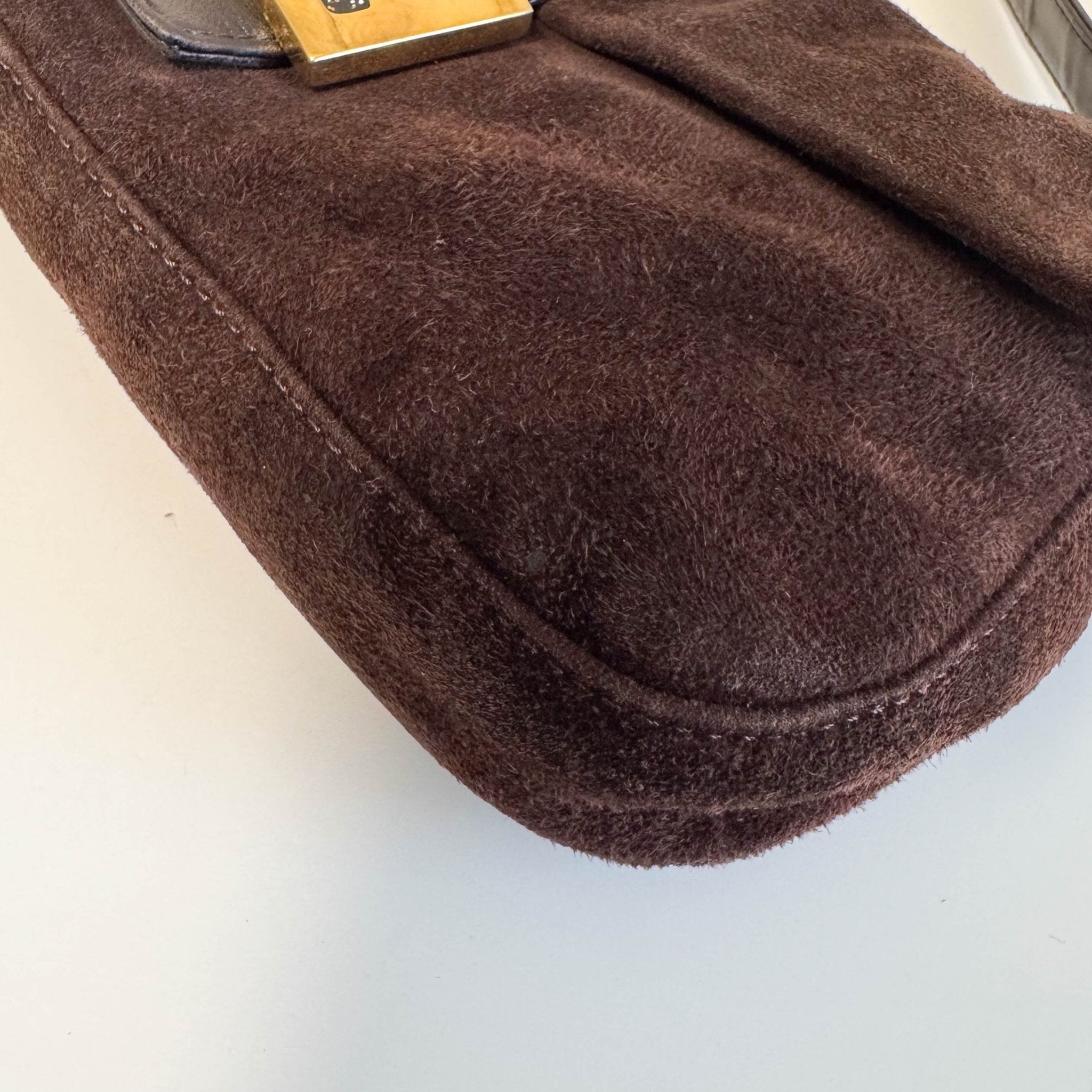 FENDI Baguette Brown Suede Shoulder Bag, in , Sold by HIVE PRELOVED - Shoulder Bags, ,