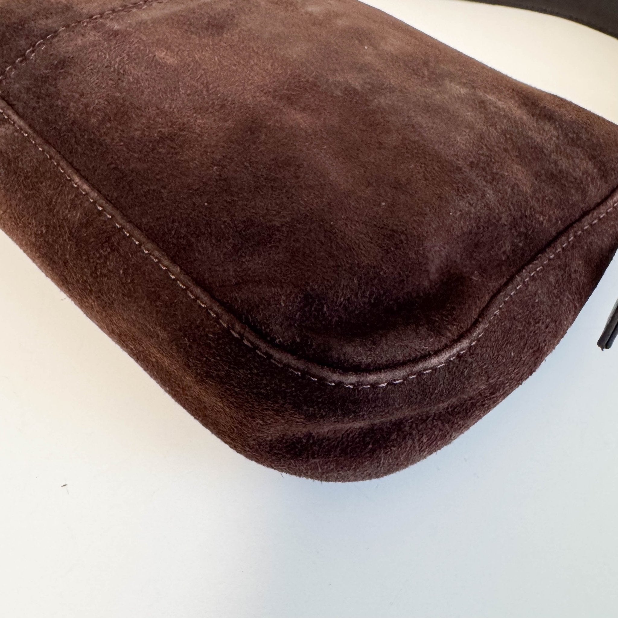 FENDI Baguette Brown Suede Shoulder Bag, in , Sold by HIVE PRELOVED - Shoulder Bags, ,