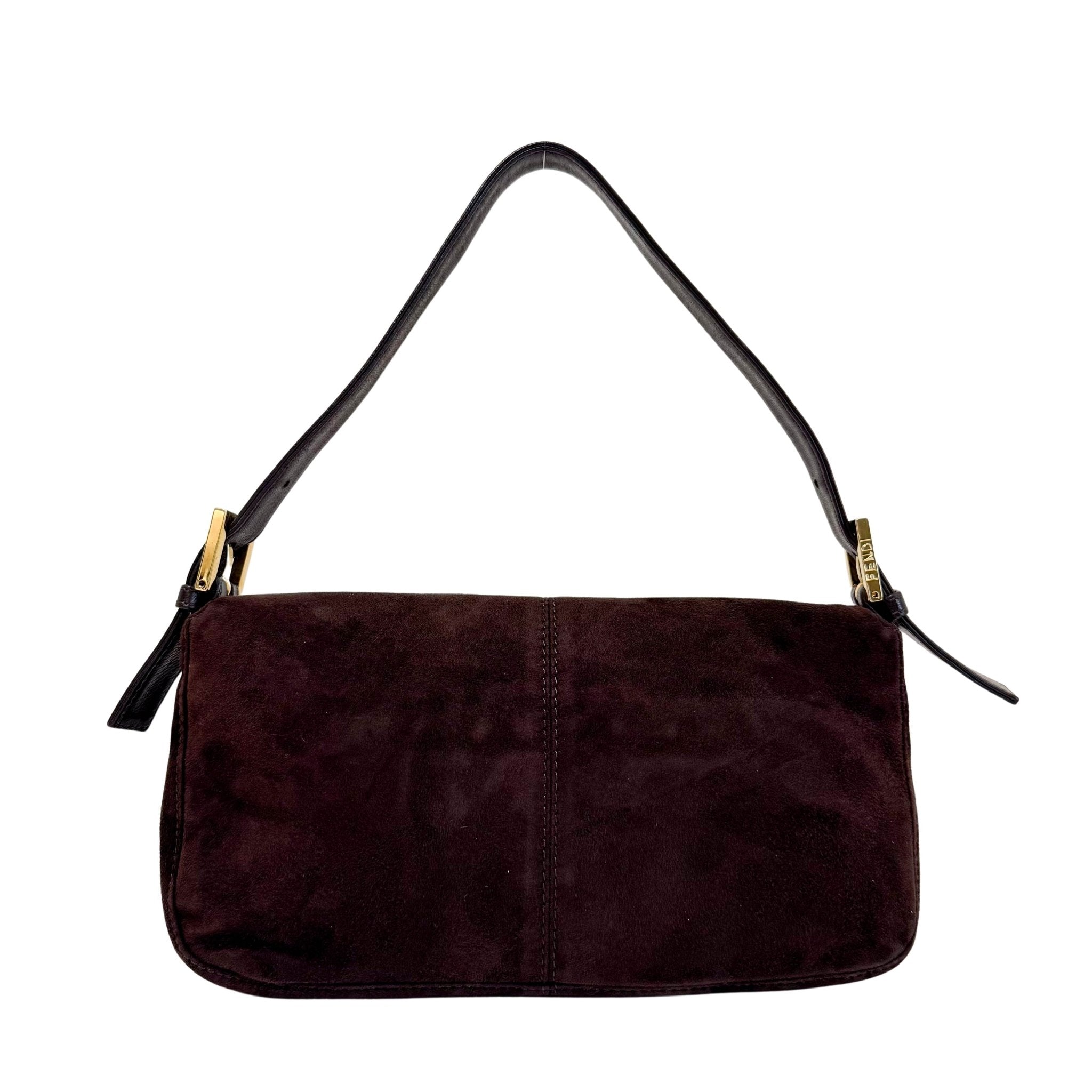 FENDI Baguette Brown Suede Shoulder Bag, in , Sold by HIVE PRELOVED - Shoulder Bags, ,