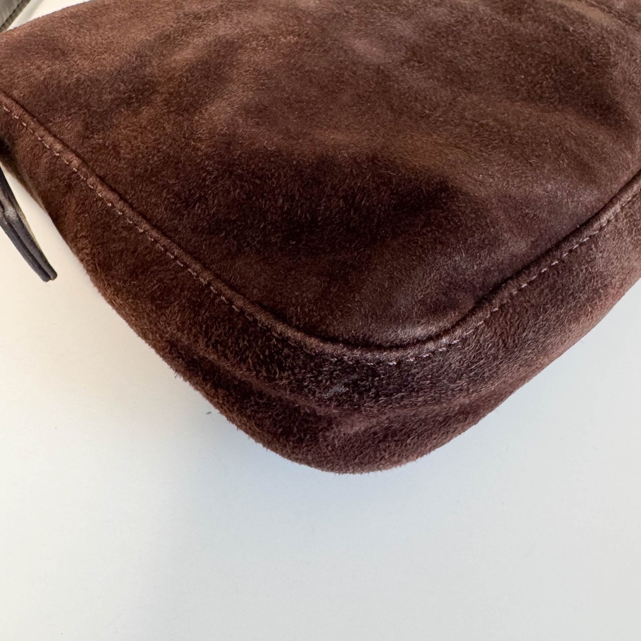 FENDI Baguette Brown Suede Shoulder Bag, in , Sold by HIVE PRELOVED - Shoulder Bags, ,