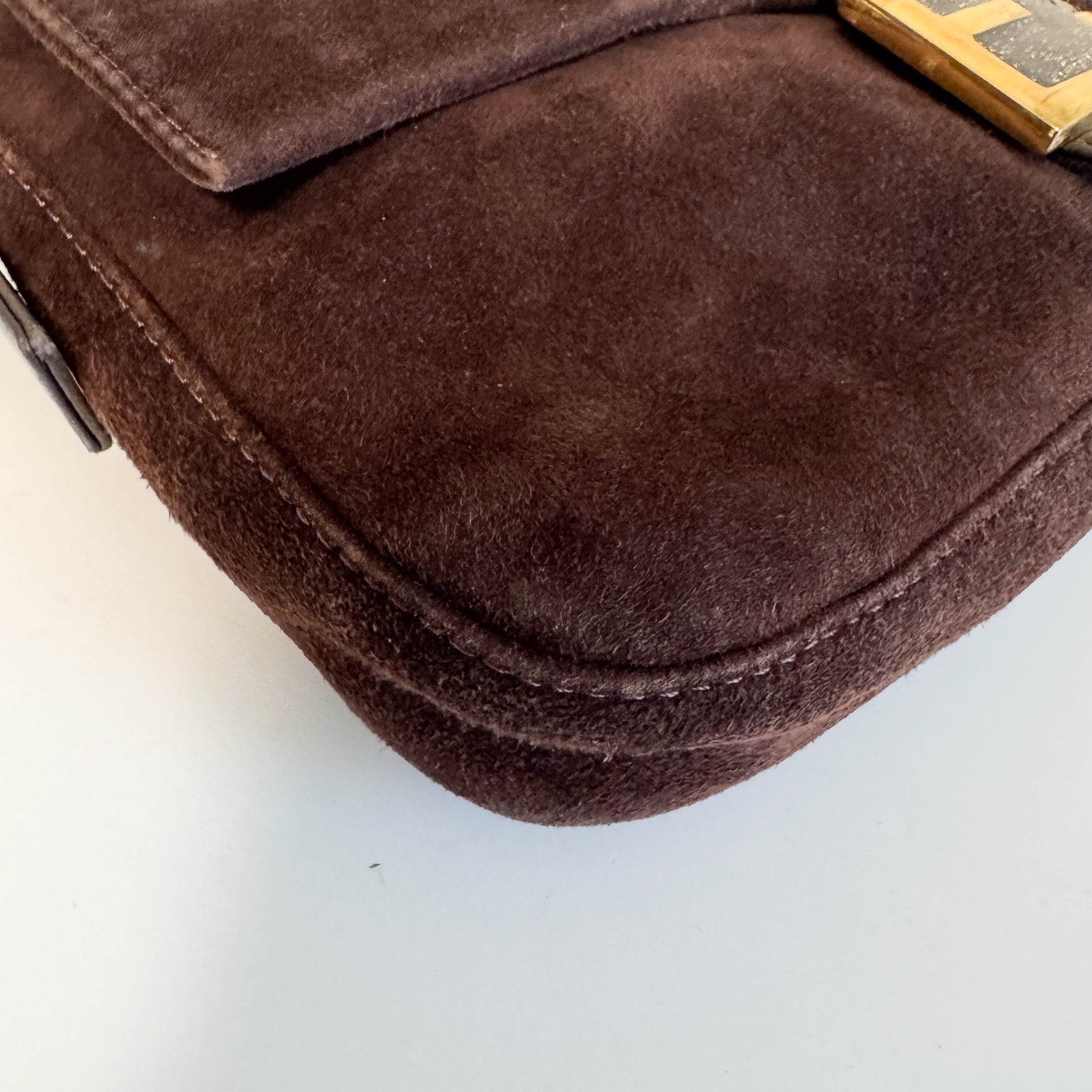 FENDI Baguette Brown Suede Shoulder Bag, in , Sold by HIVE PRELOVED - Shoulder Bags, ,