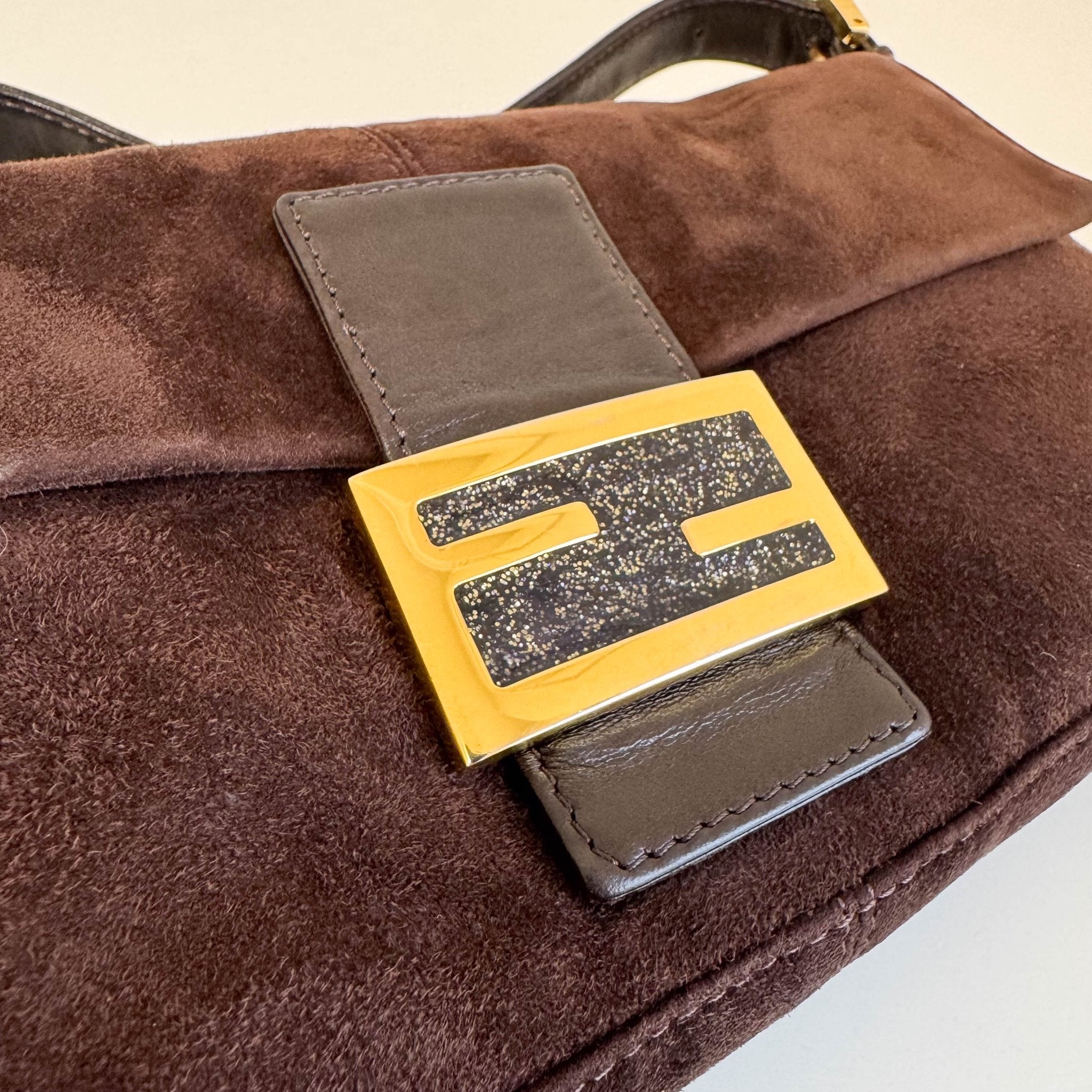 FENDI Baguette Brown Suede Shoulder Bag, in , Sold by HIVE PRELOVED - Shoulder Bags, ,