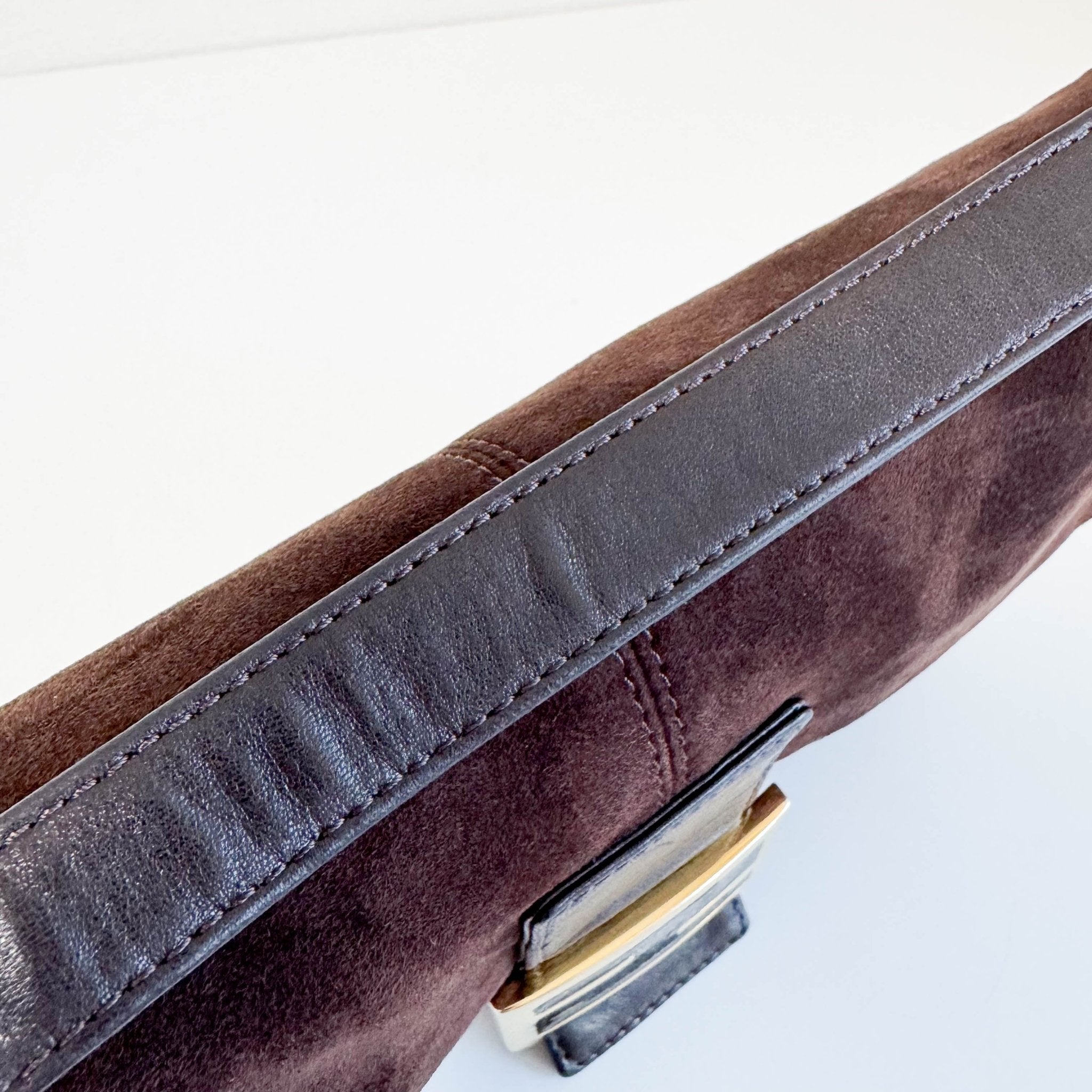 FENDI Baguette Brown Suede Shoulder Bag, in , Sold by HIVE PRELOVED - Shoulder Bags, ,