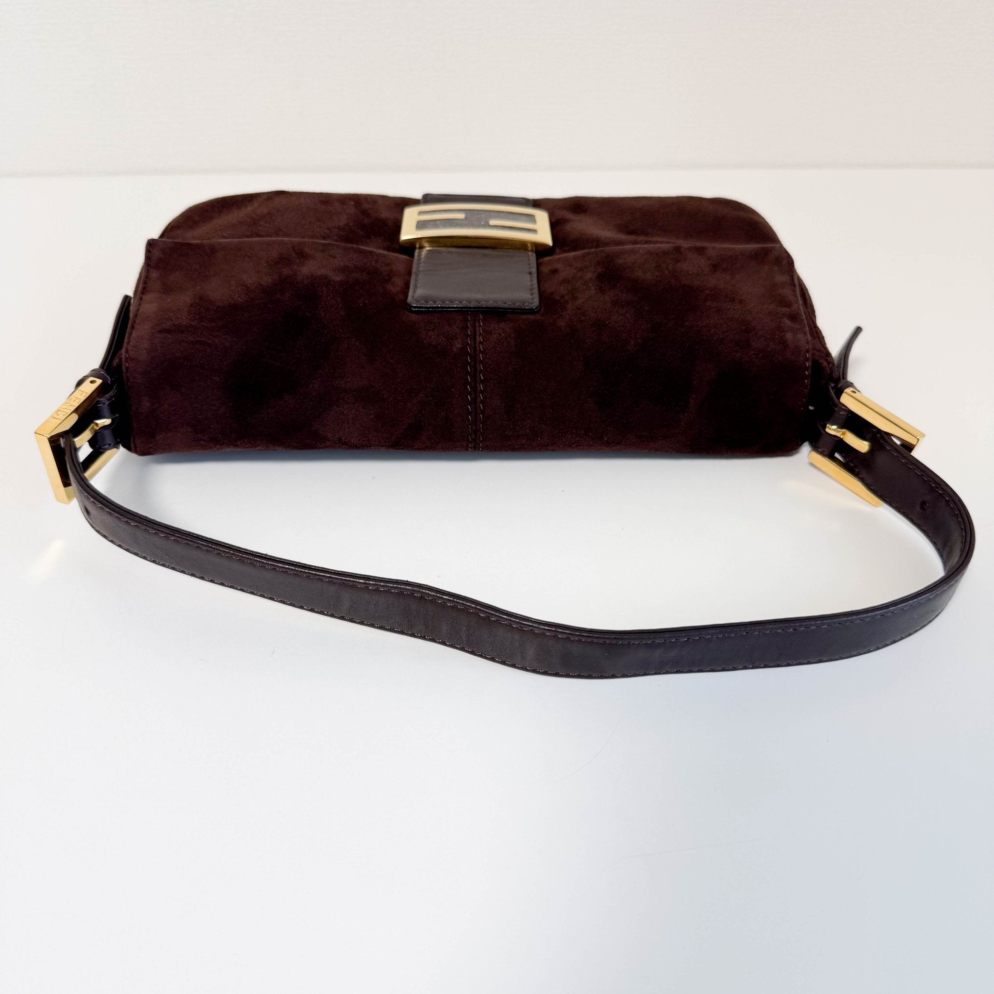 FENDI Baguette Brown Suede Shoulder Bag, in , Sold by HIVE PRELOVED - Shoulder Bags, ,