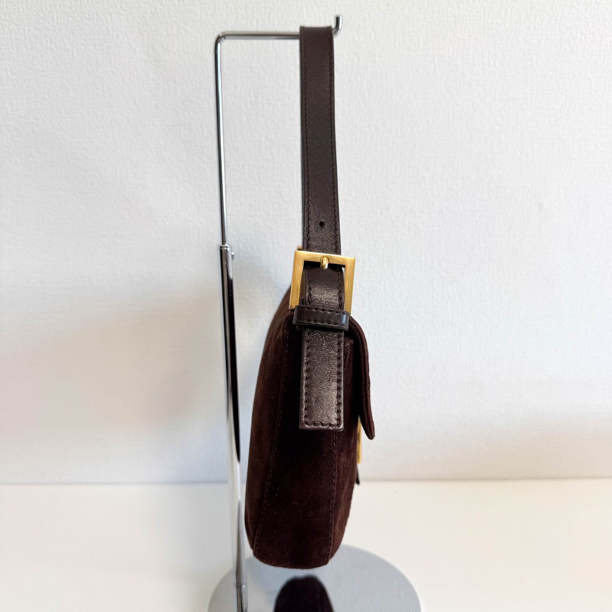 FENDI Baguette Brown Suede Shoulder Bag, in , Sold by HIVE PRELOVED - Shoulder Bags, ,